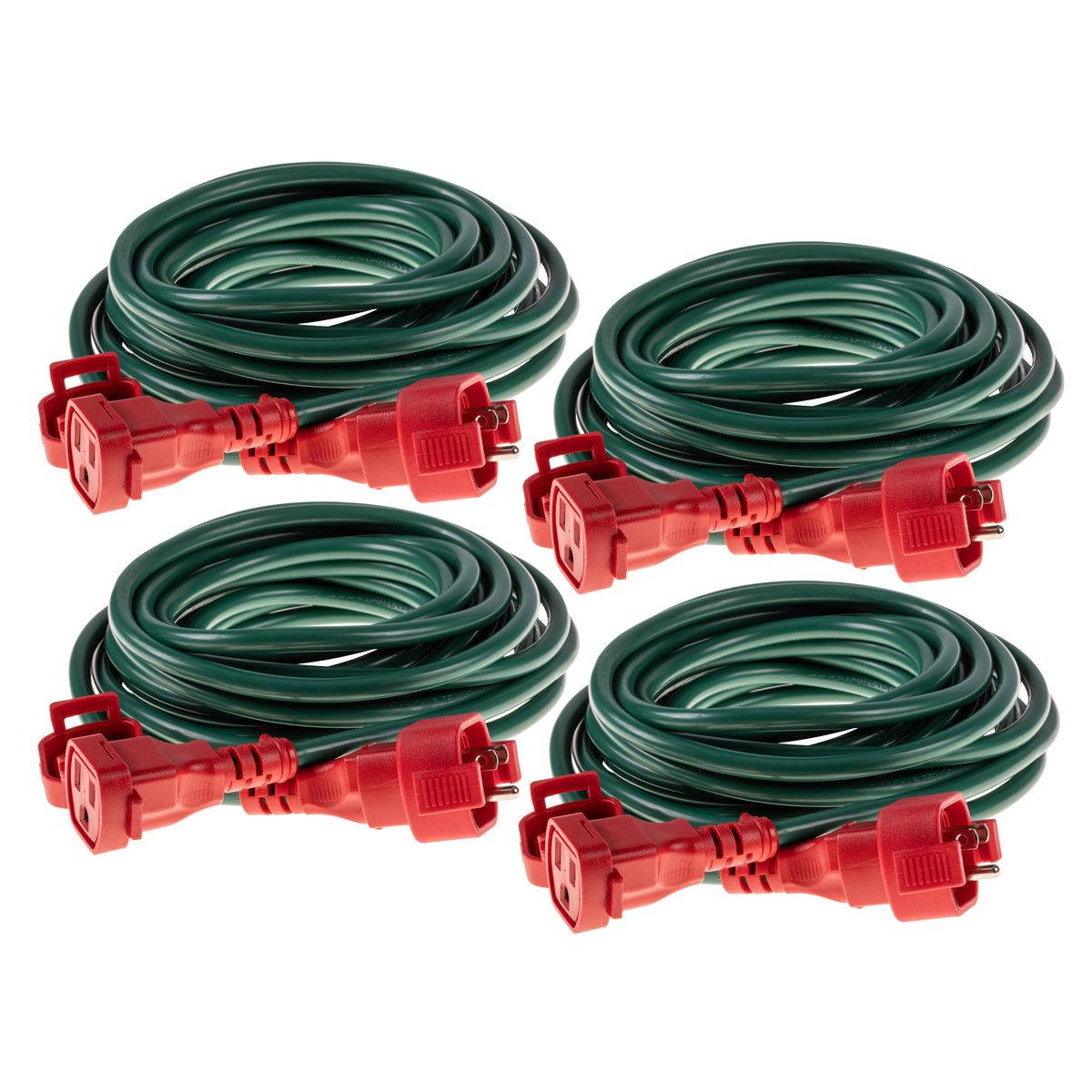 Waterproof Extension Cords - Green w/ Red Plugs