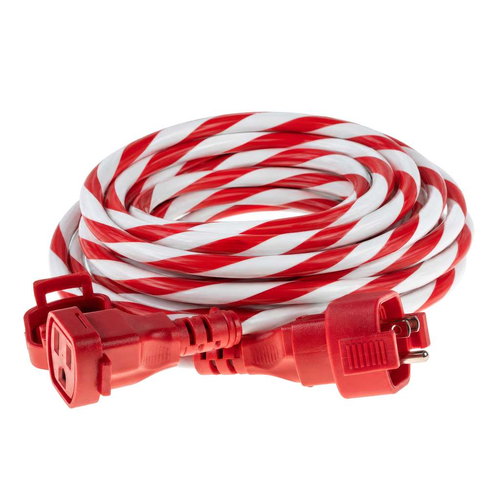 Waterproof Extension Cords - Candy Cane