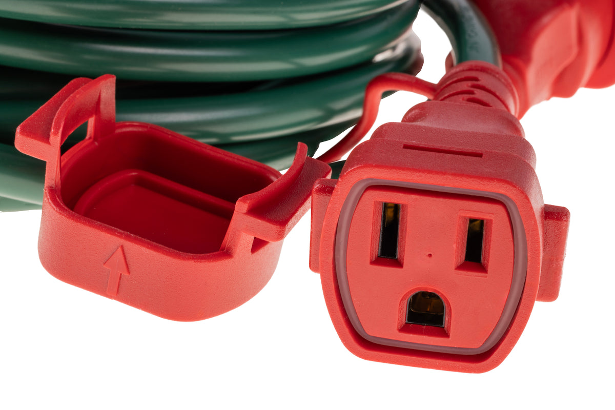 Waterproof Extension Cords - Green w/ Red Plugs