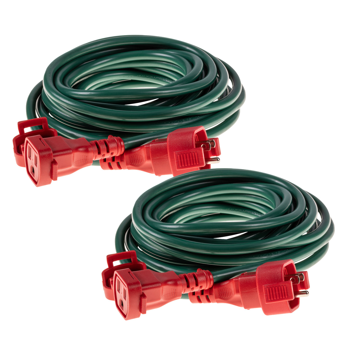 Waterproof Extension Cords - Green w/ Red Plugs