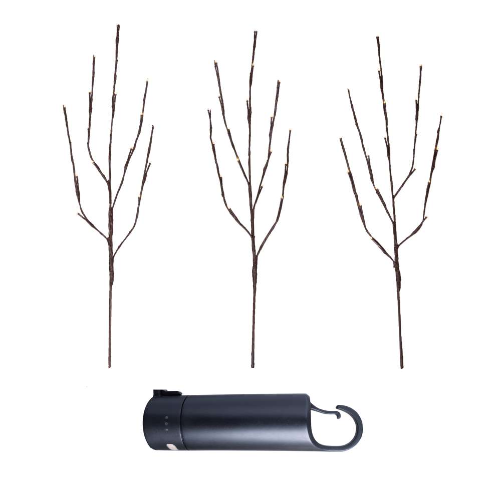 30" 60L Rechargeable Micro Twigs w/ Brown Wrap (Retail Box)