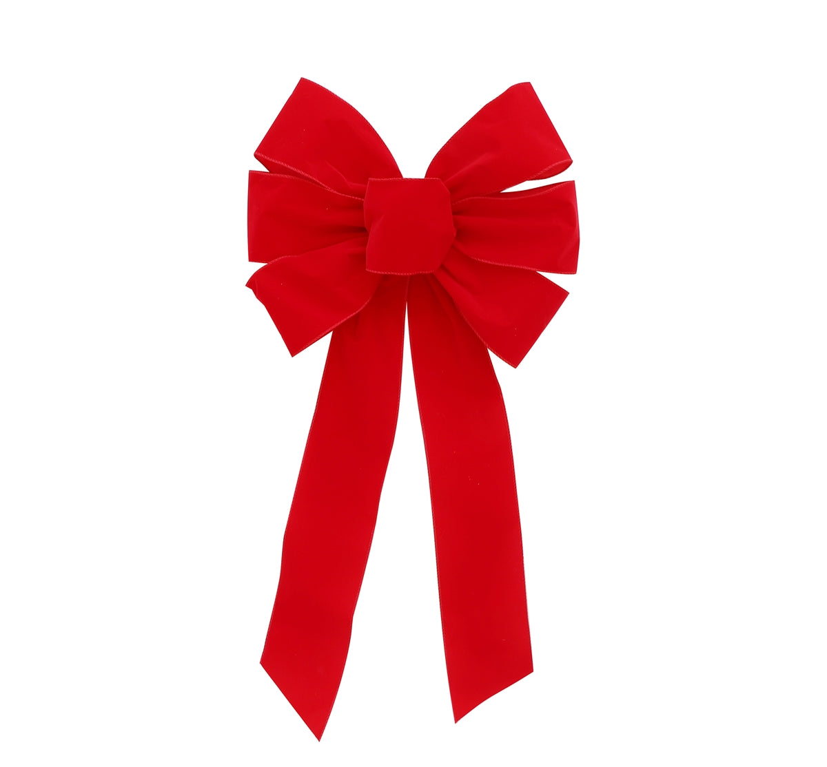 Red Rigid Velvet Bow - Deluxe Trim