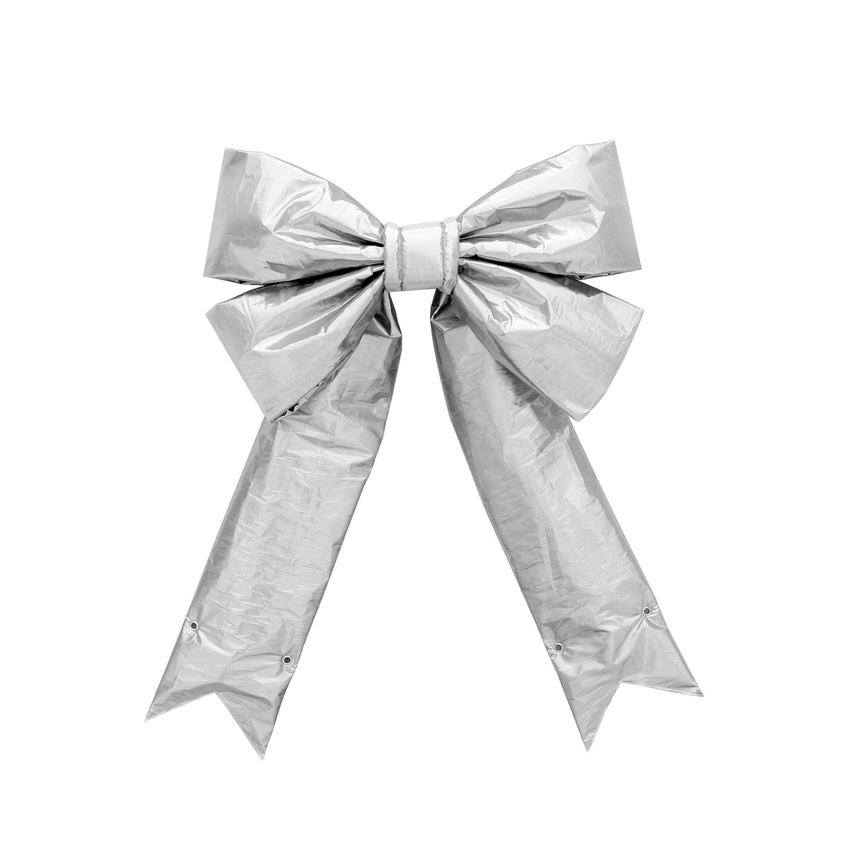 Metallic Silver Lame Bow