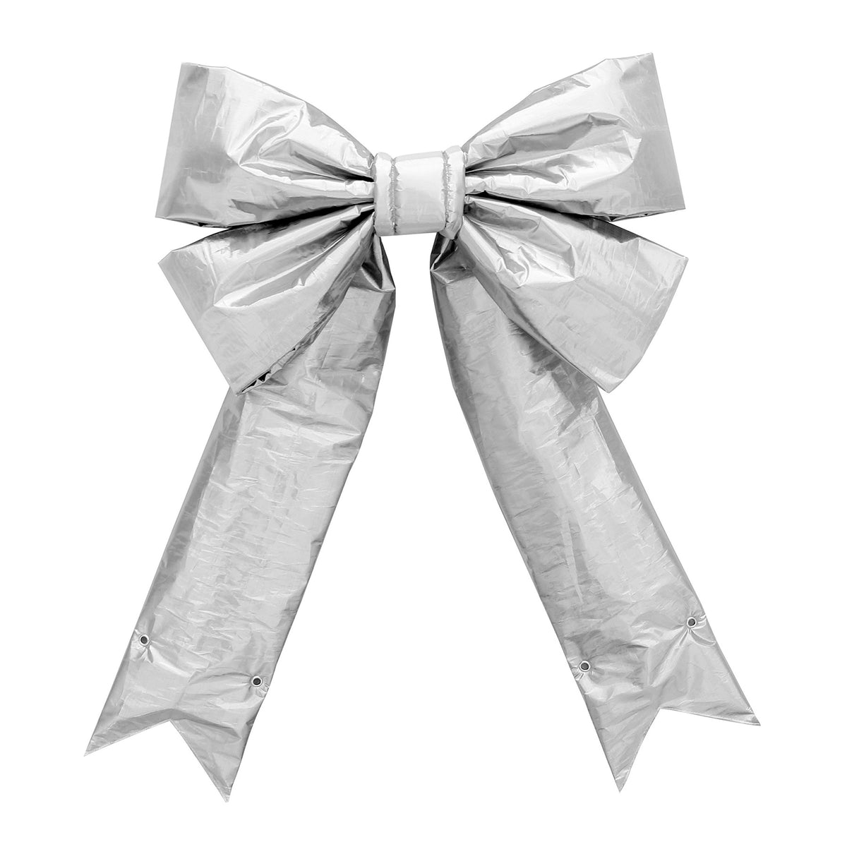 Metallic Silver Lame Bow