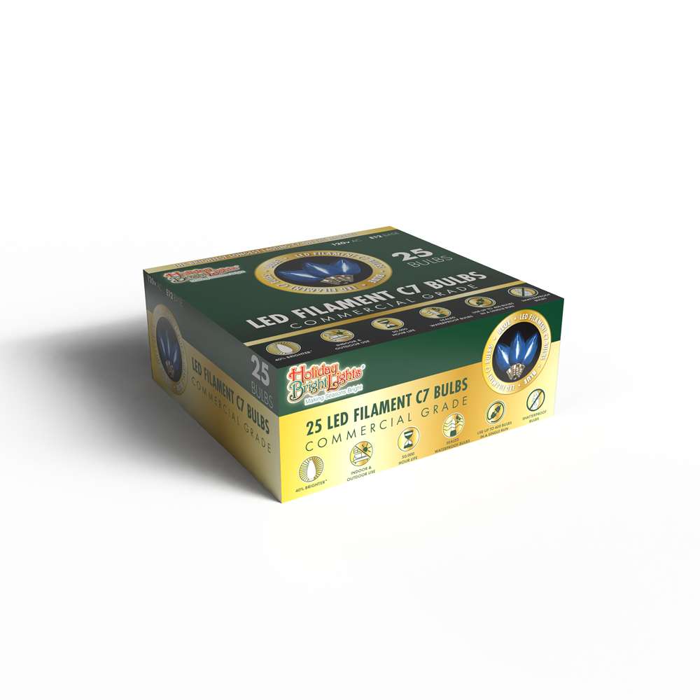 C7 Filament Smooth Transparent Bulbs (Retail Box)