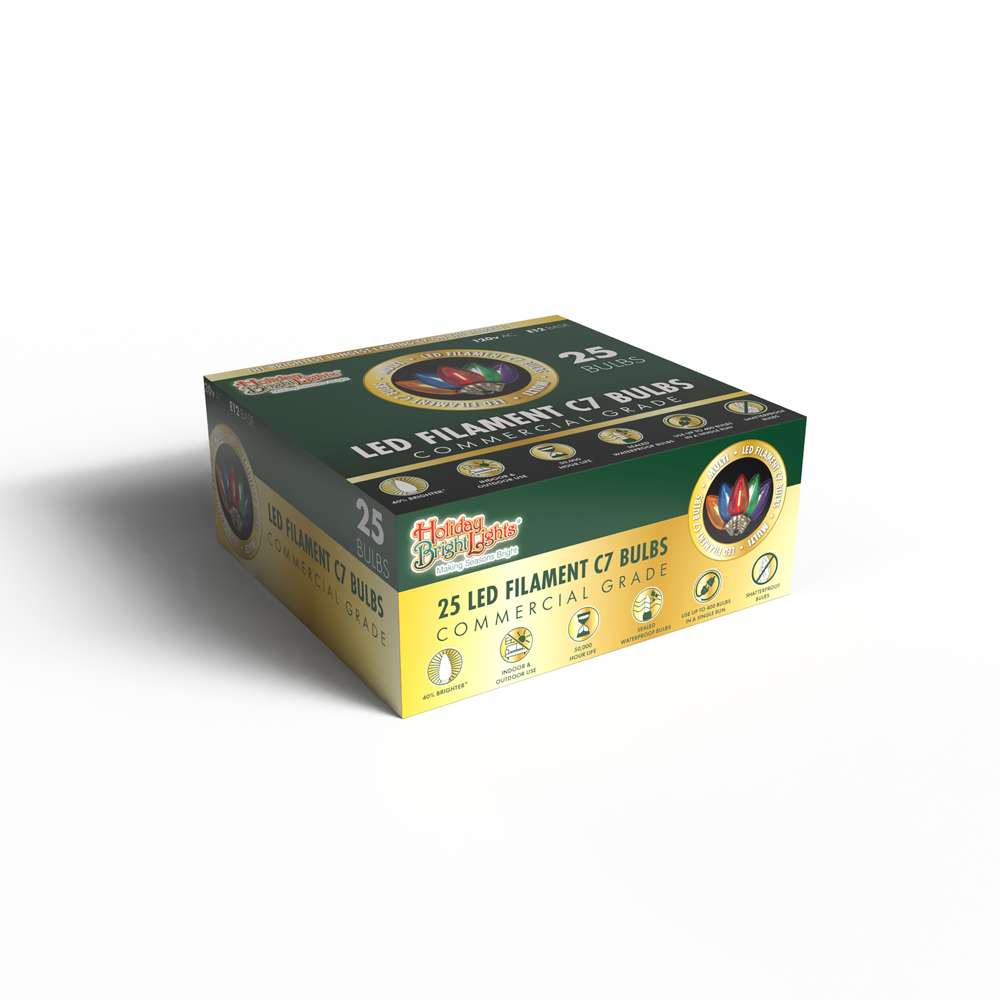 C7 Filament Smooth Transparent Bulbs (Retail Box)