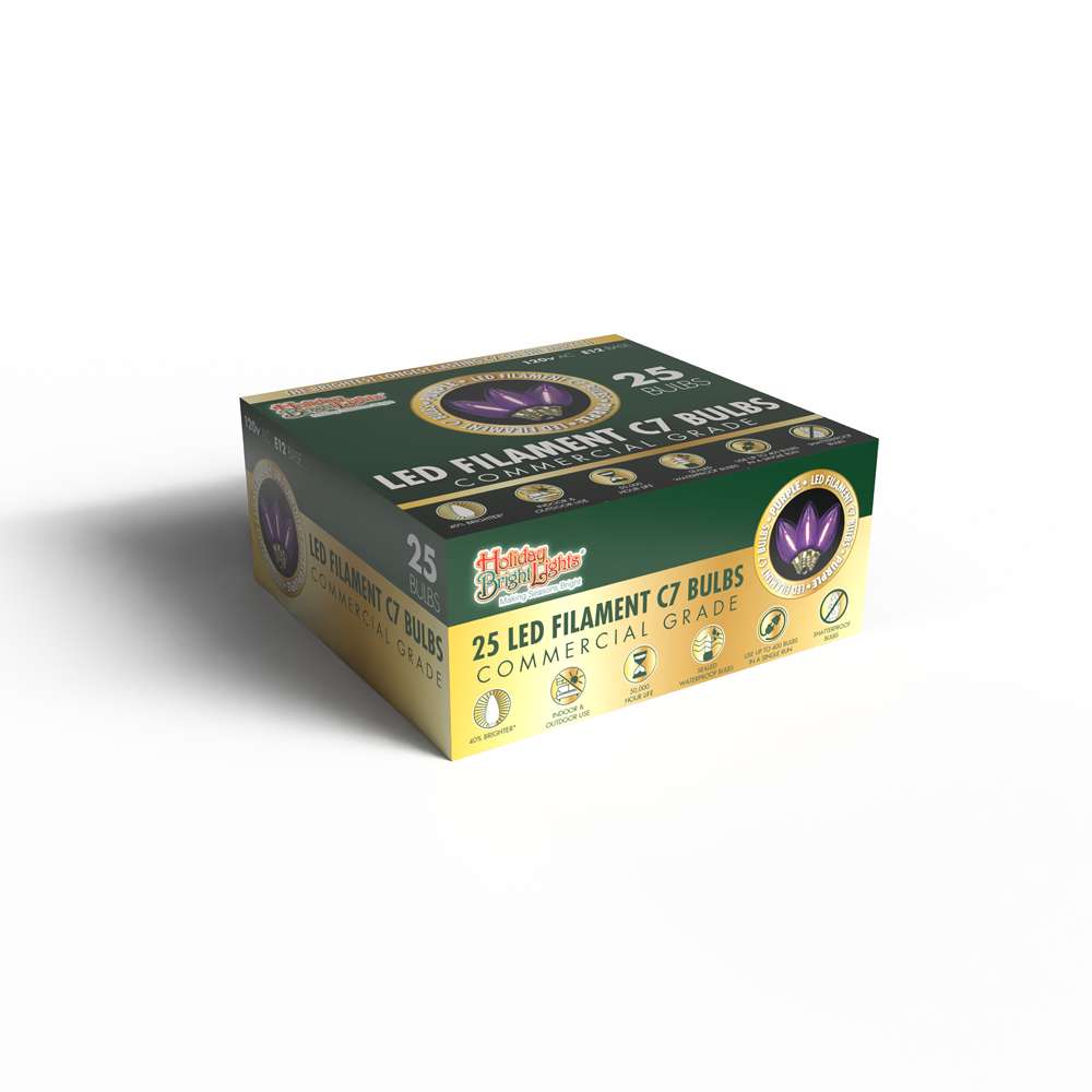 C7 Filament Smooth Transparent Bulbs (Retail Box)