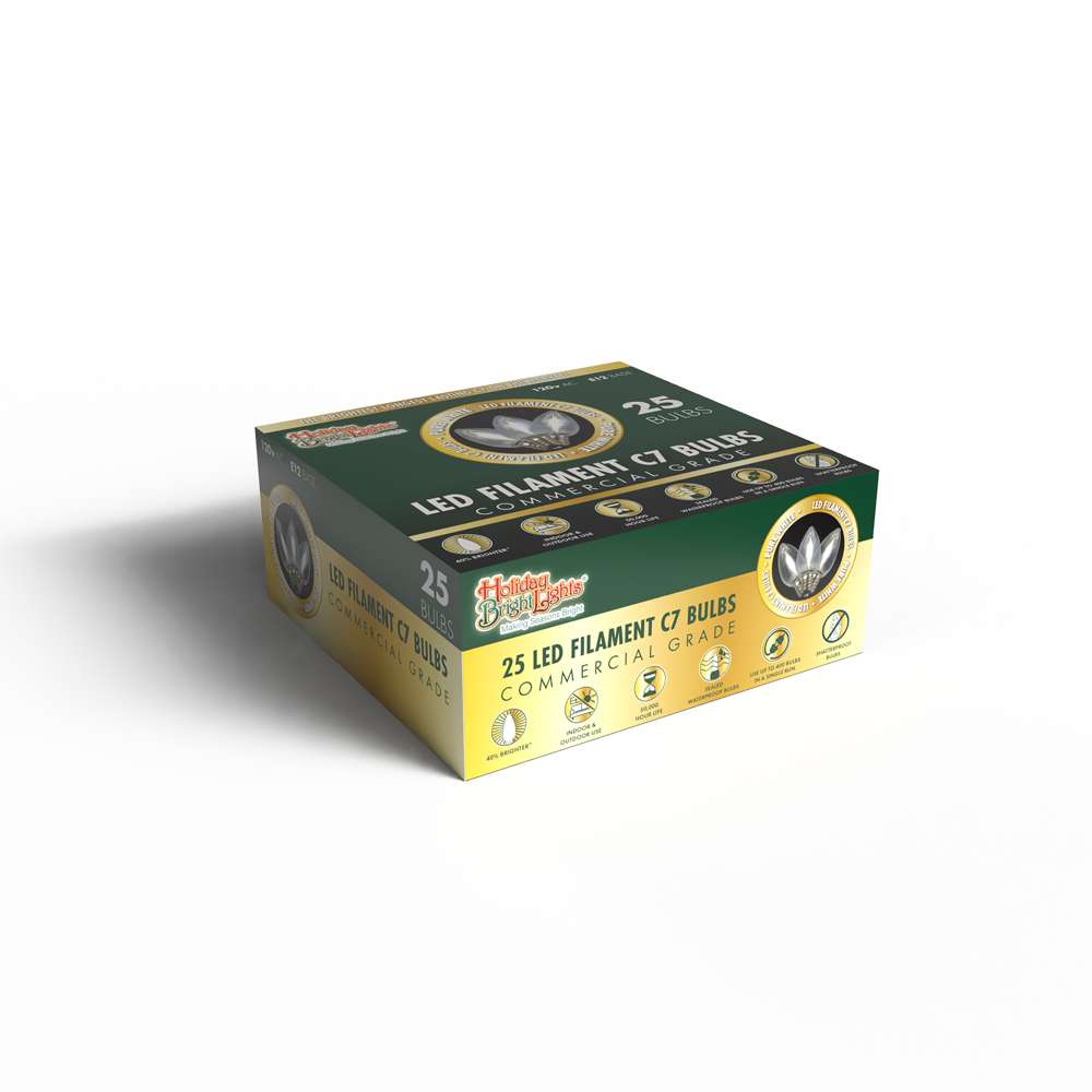 C7 Filament Smooth Transparent Bulbs (Retail Box)