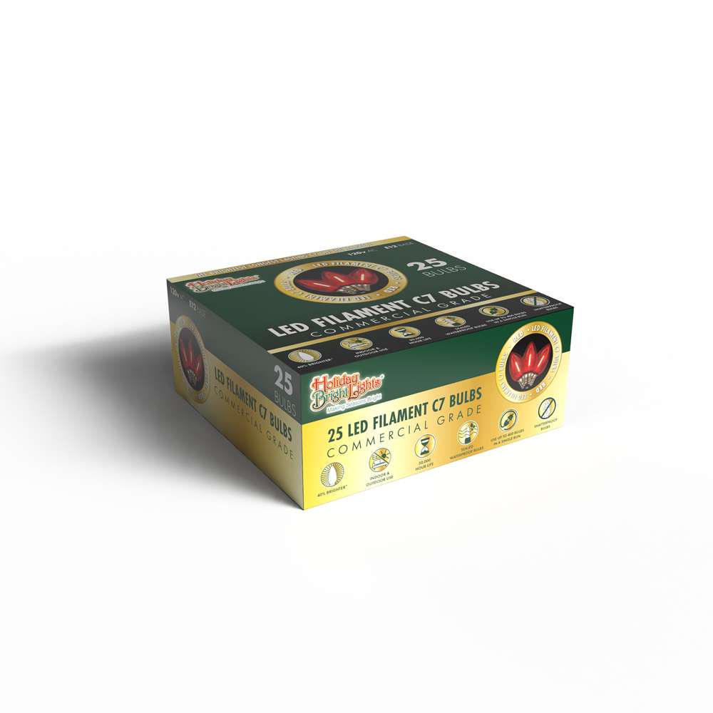 C7 Filament Smooth Transparent Bulbs (Retail Box)