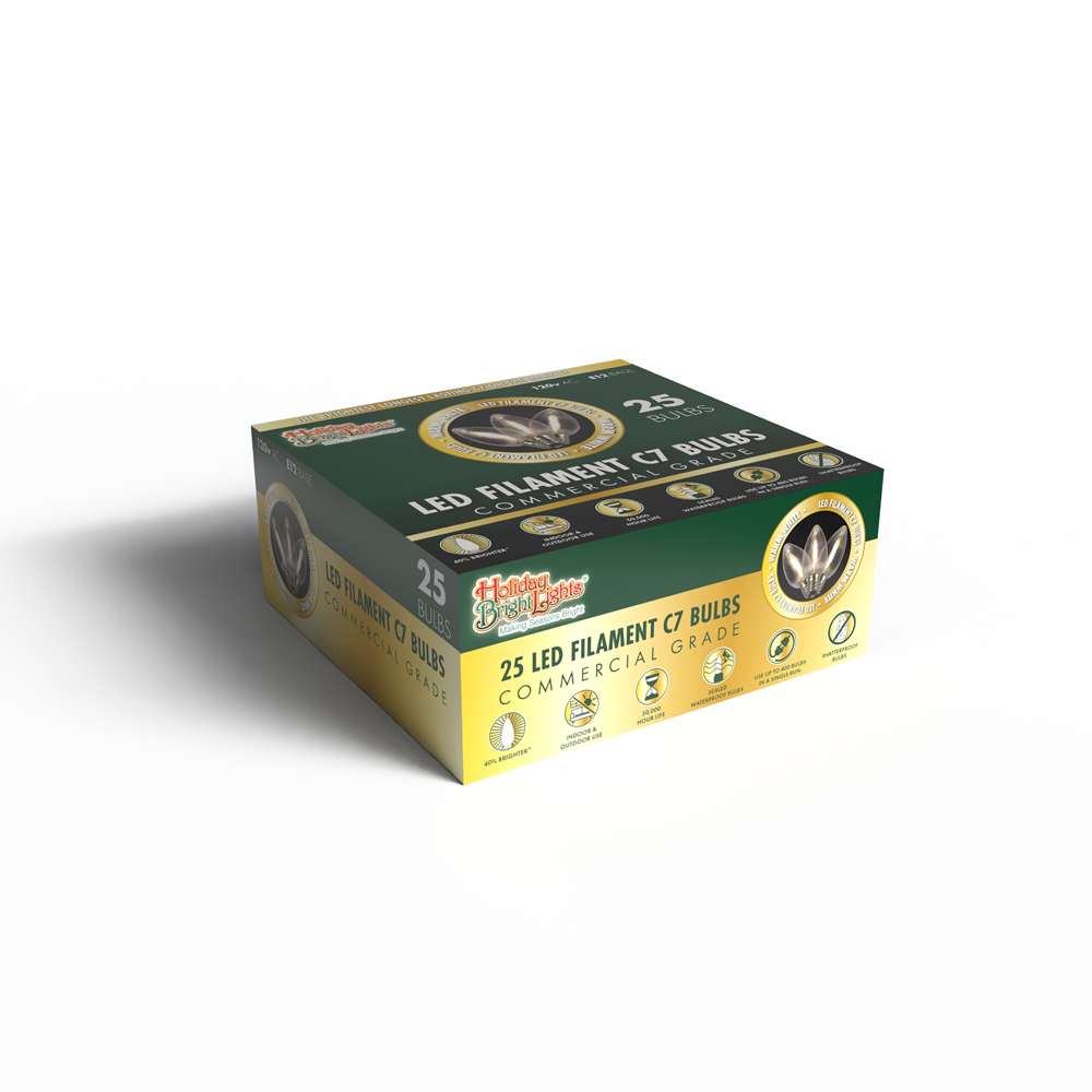 C7 Filament Smooth Transparent Bulbs (Retail Box)