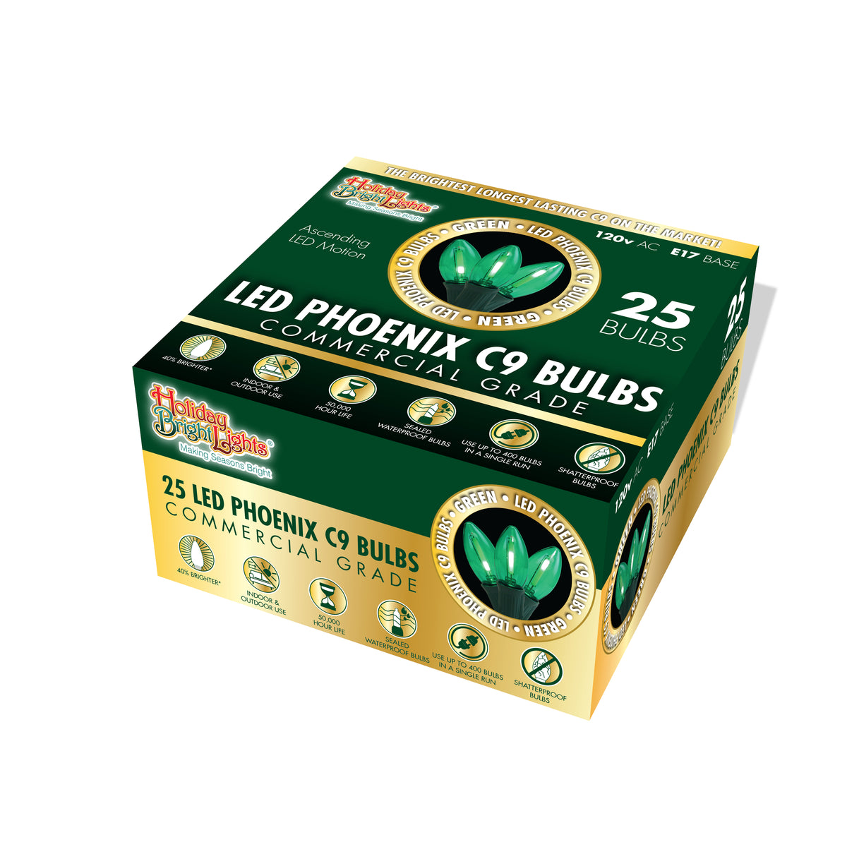 C9 LED SMD Smooth Transparent Phoenix Bulbs (Retail Box)
