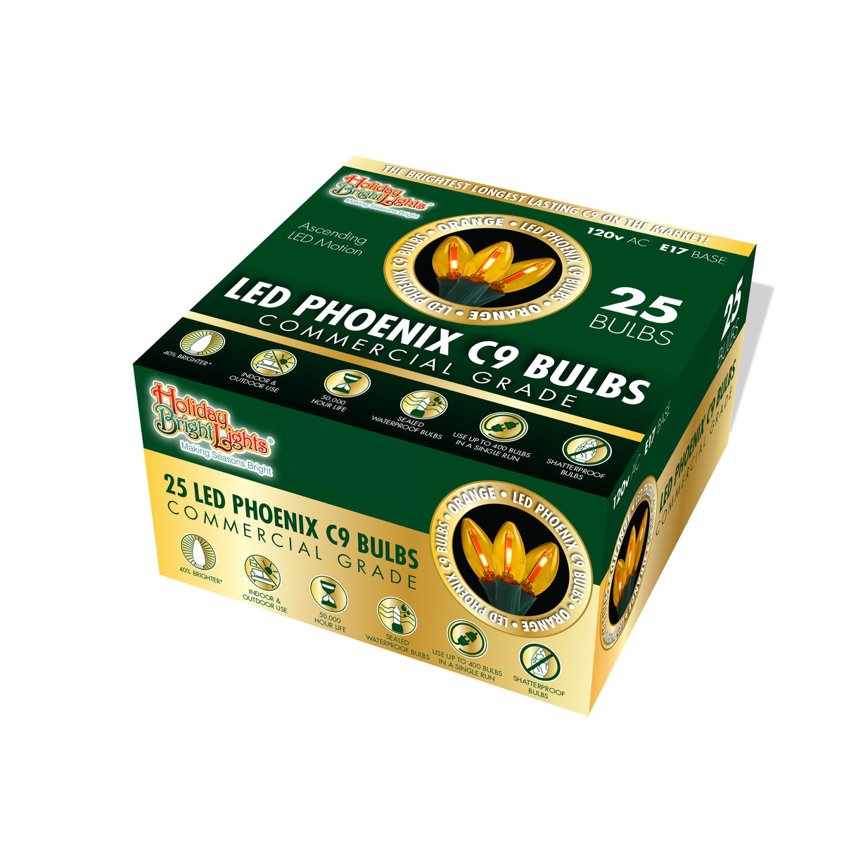 C9 LED SMD Smooth Transparent Phoenix Bulbs (Retail Box)