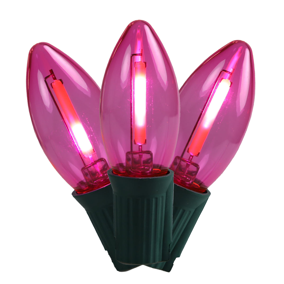 C9 LED SMD Smooth Transparent Phoenix Bulbs (Retail Box)