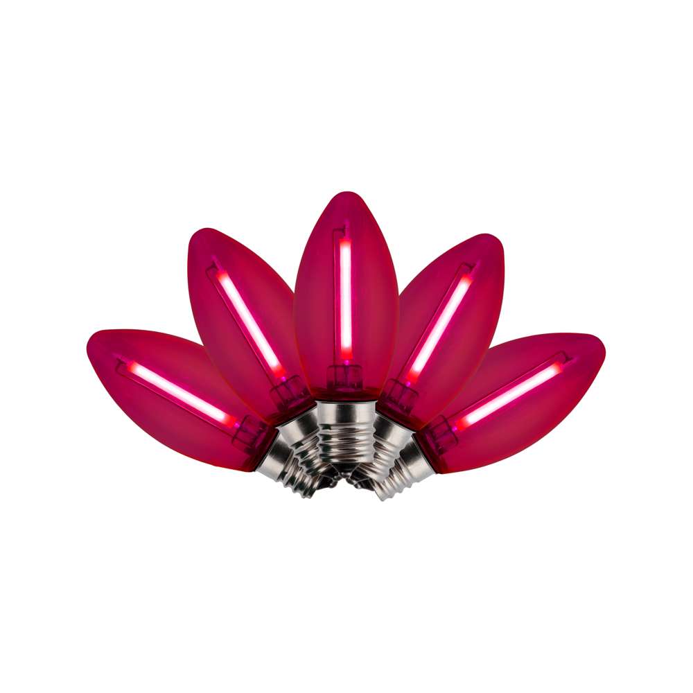 C9 LED SMD Smooth Transparent Phoenix Bulbs (Retail Box)