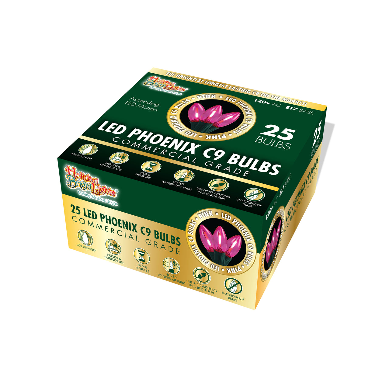 C9 LED SMD Smooth Transparent Phoenix Bulbs (Retail Box)