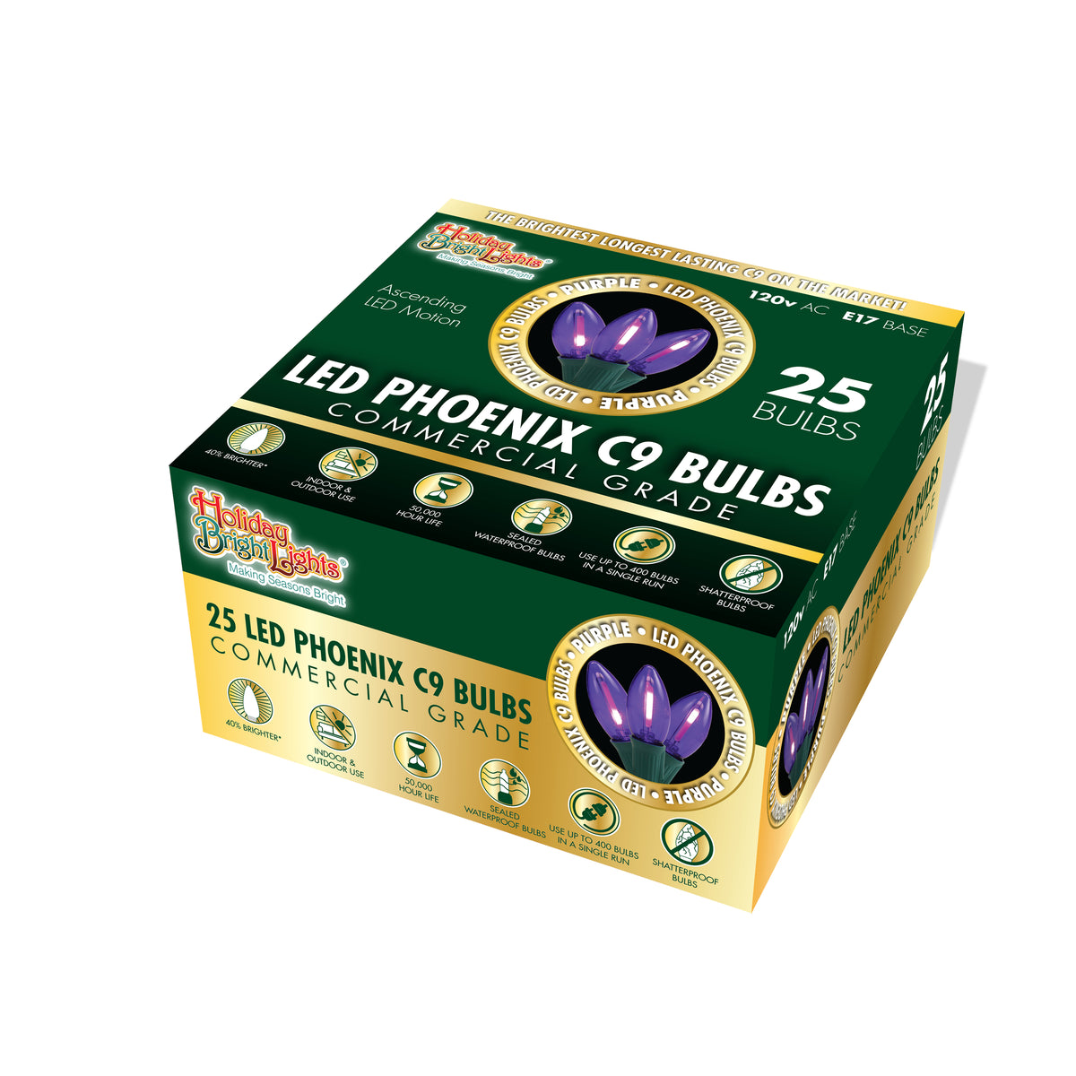 C9 LED SMD Smooth Transparent Phoenix Bulbs (Retail Box)