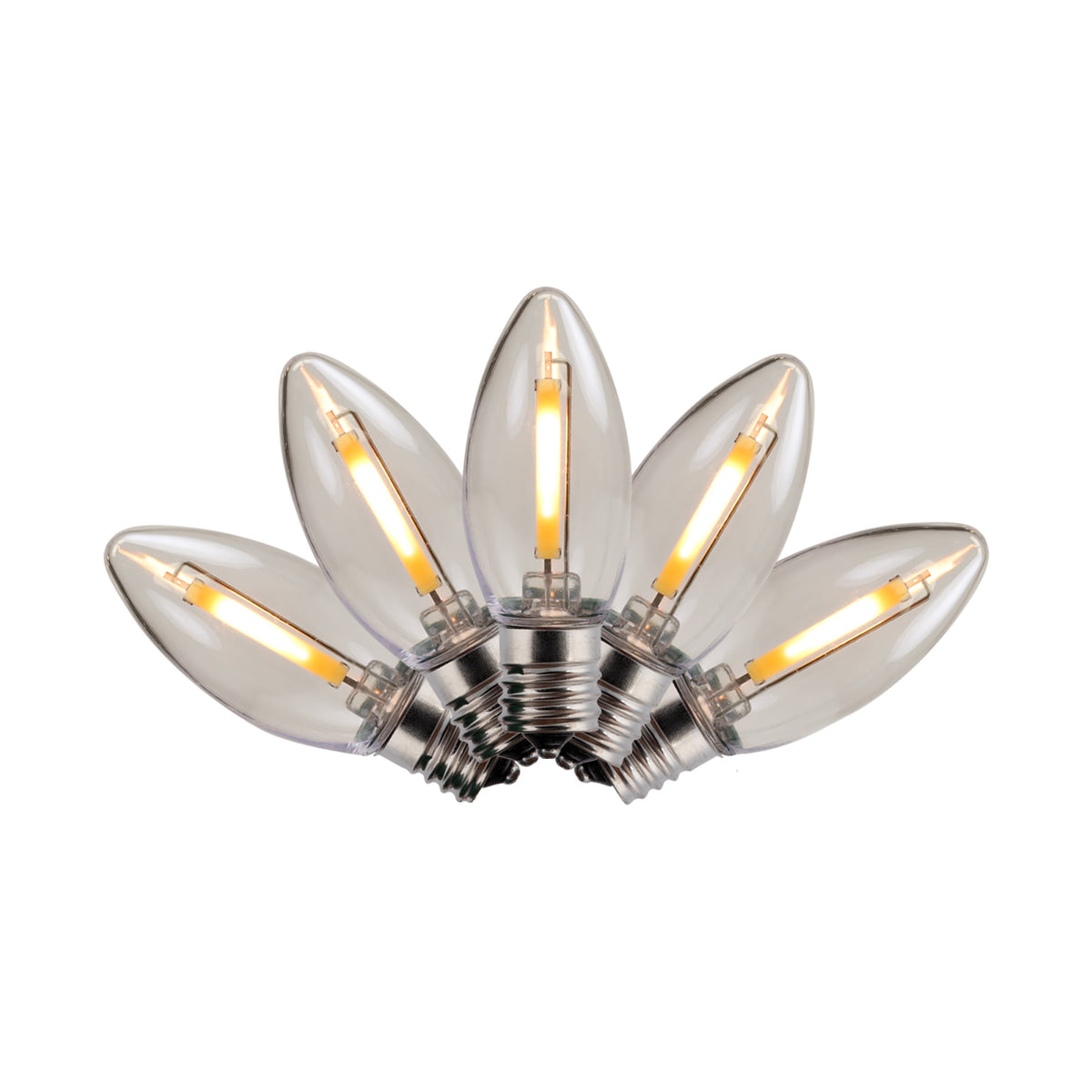 C9 LED SMD Smooth Transparent Phoenix Bulbs (Retail Box)