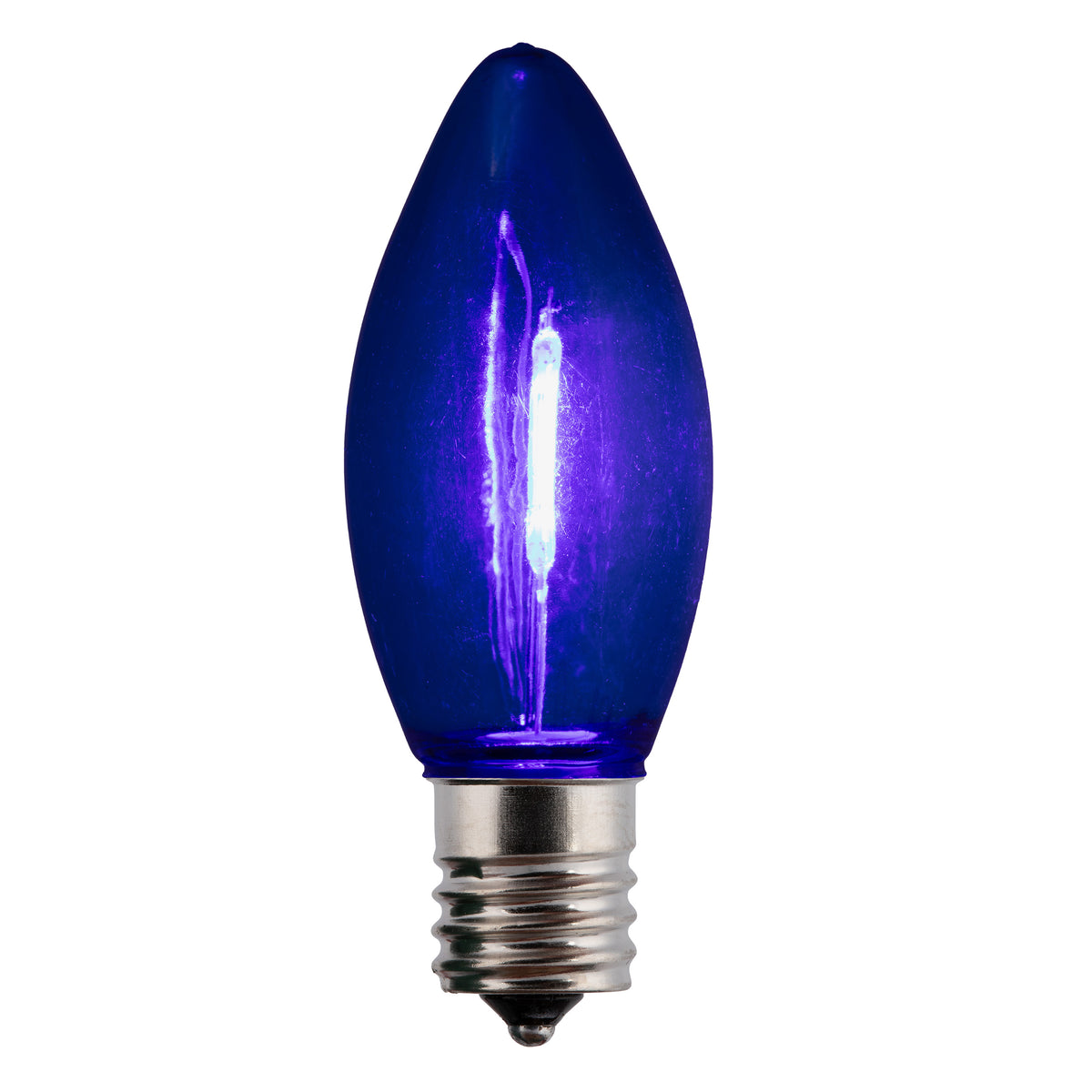 C9 LED Filament Smooth Transparent Bulbs (Retail Box)