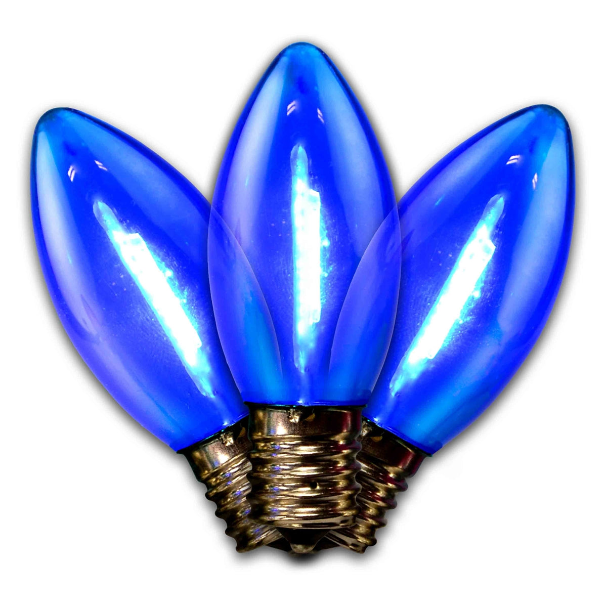 C9 LED Filament Smooth Transparent Bulbs (Retail Box)