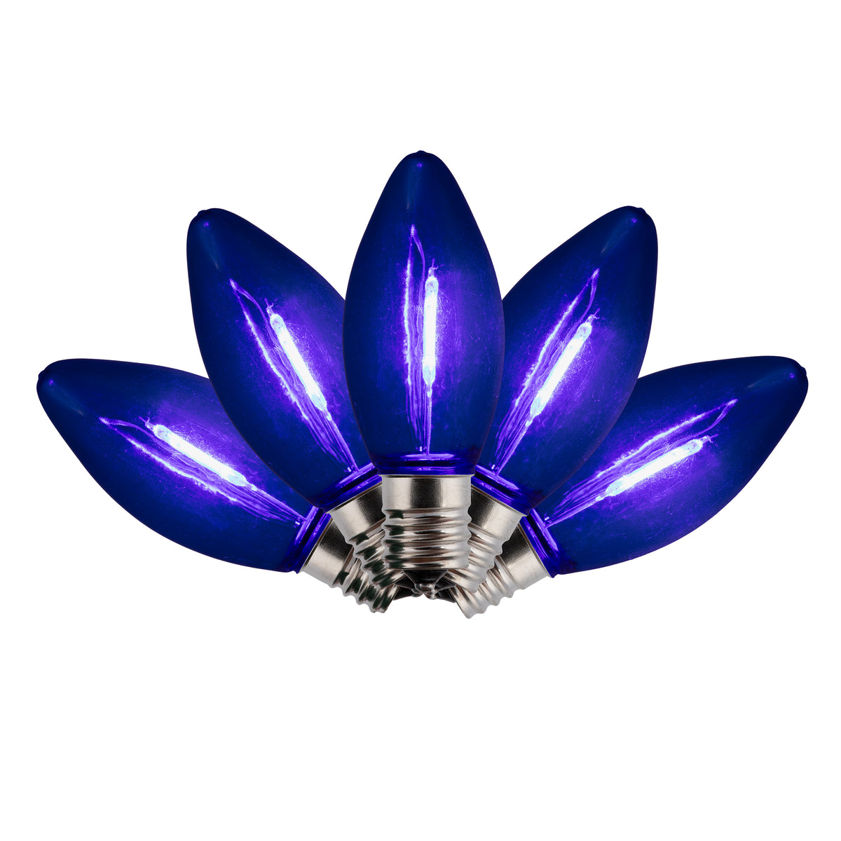 C9 LED Filament Smooth Transparent Bulbs (Retail Box)