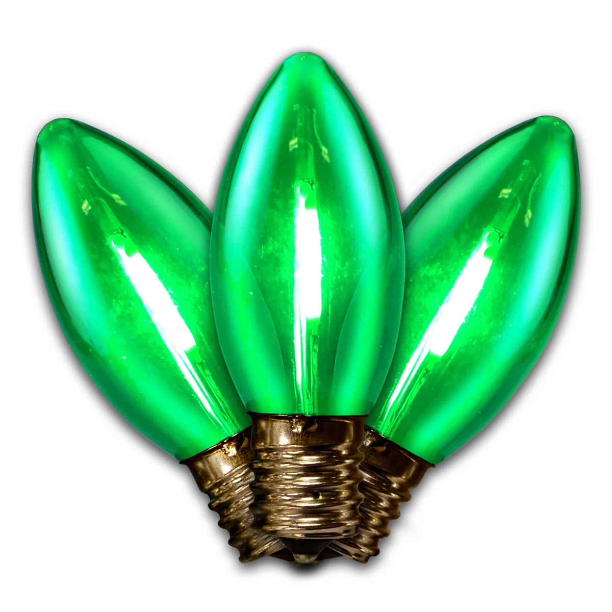 C9 LED Filament Smooth Transparent Bulbs (Retail Box)
