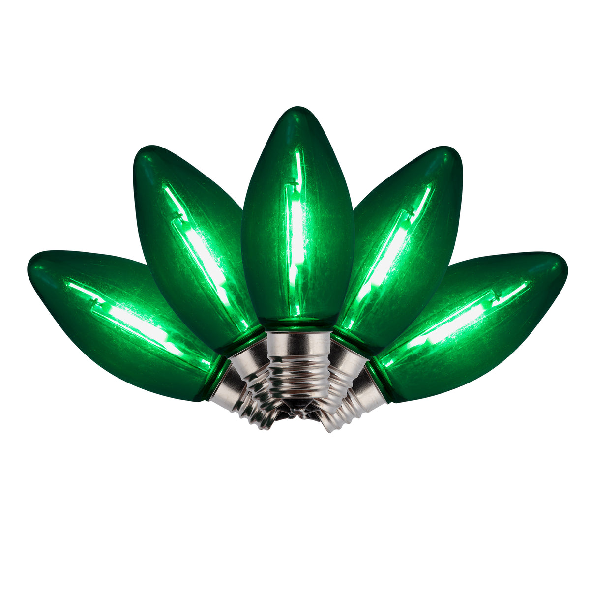 C9 LED Filament Smooth Transparent Bulbs (Retail Box)
