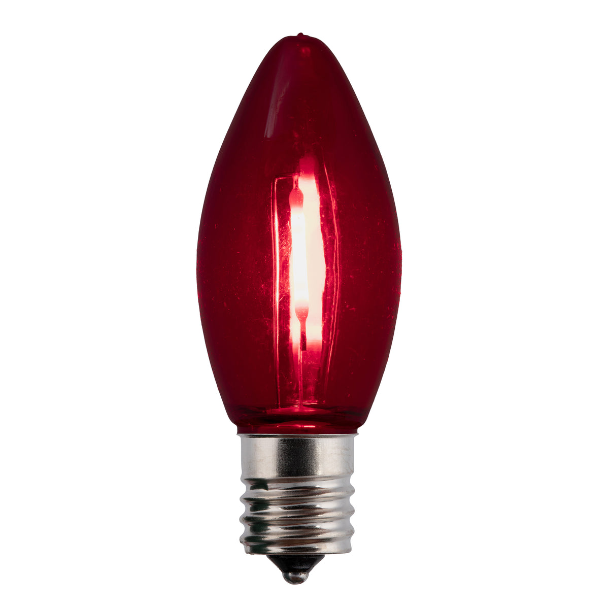 C9 LED Filament Smooth Transparent Bulbs (Retail Box)