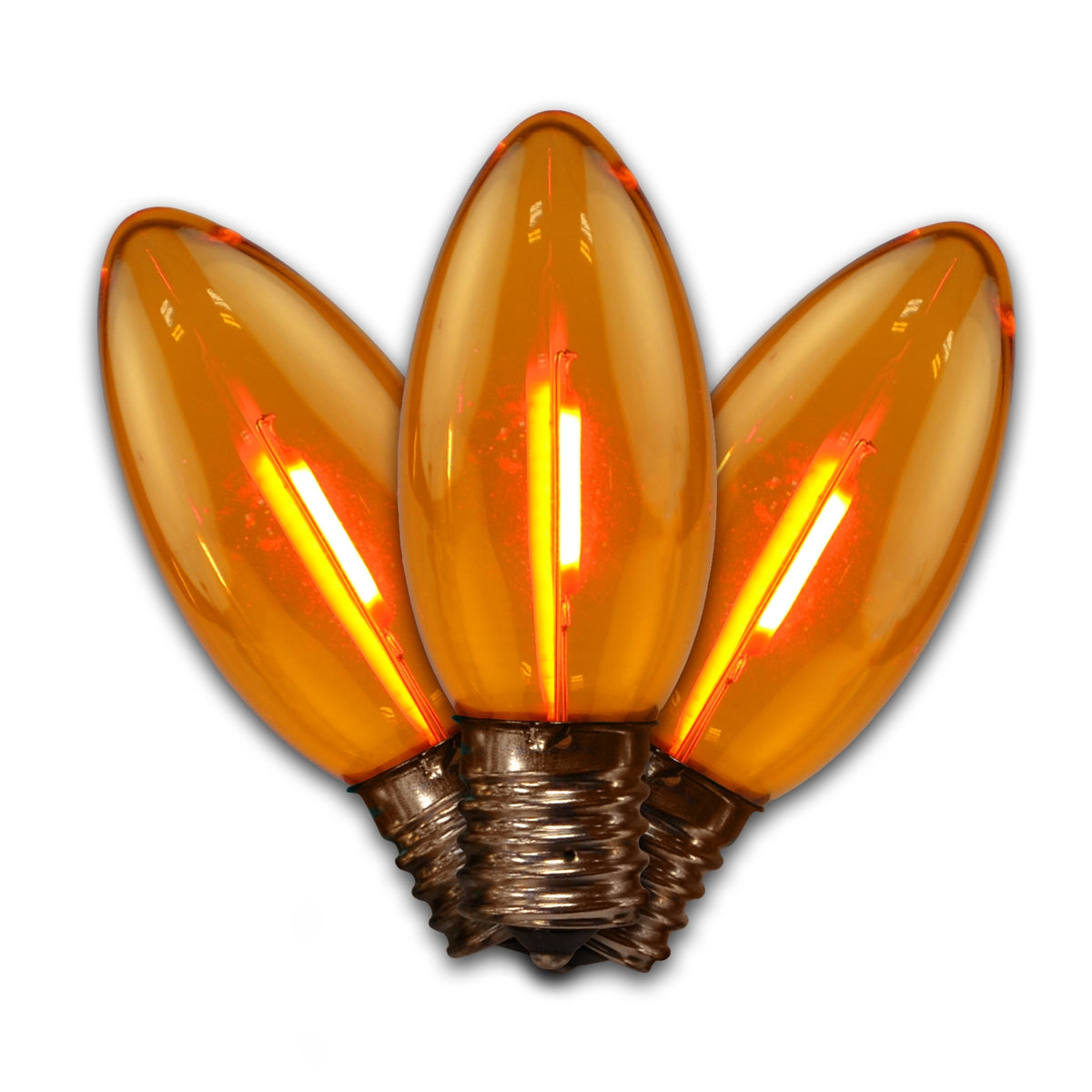 C9 LED Filament Smooth Transparent Bulbs (Retail Box)