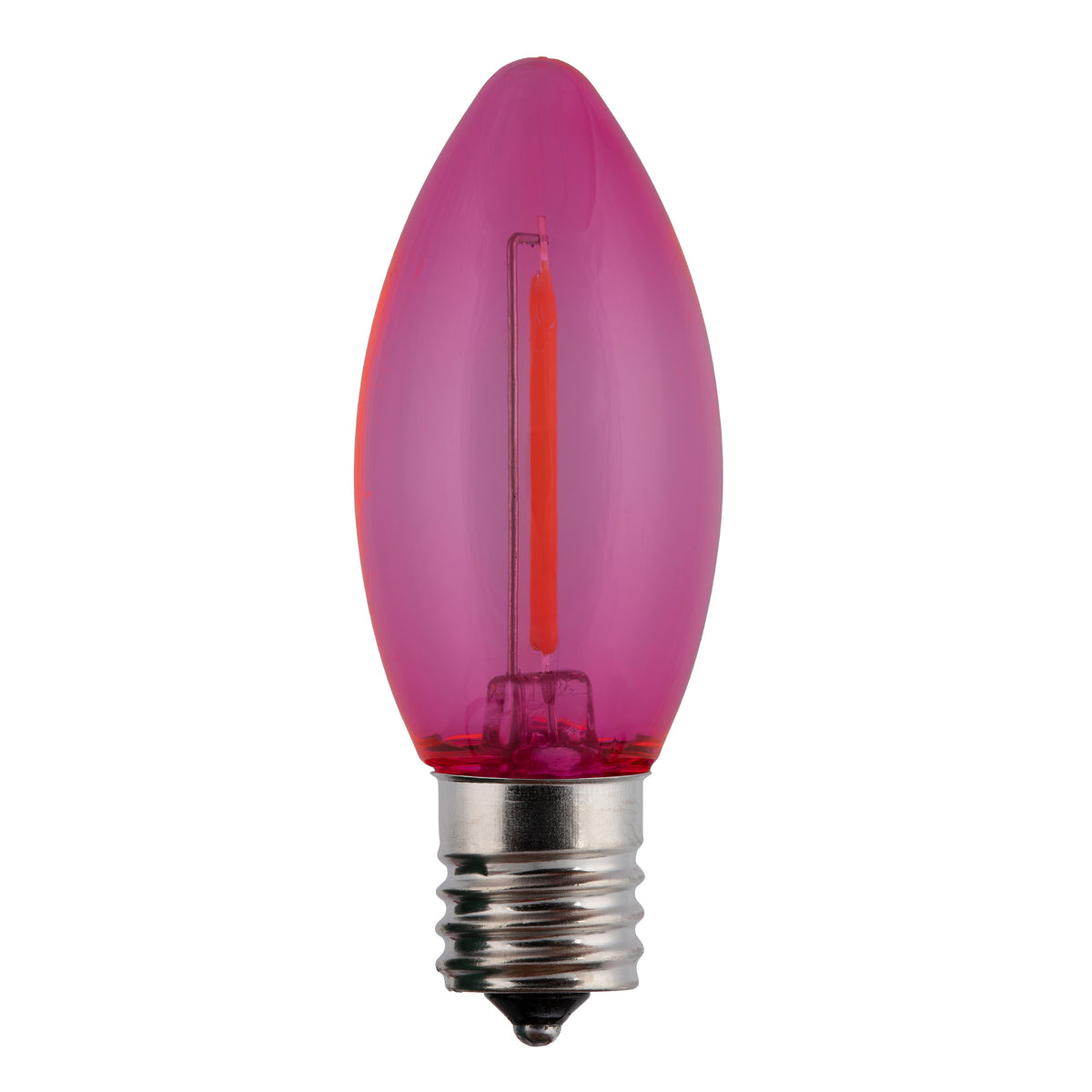 C9 LED Filament Smooth Transparent Bulbs (Retail Box)