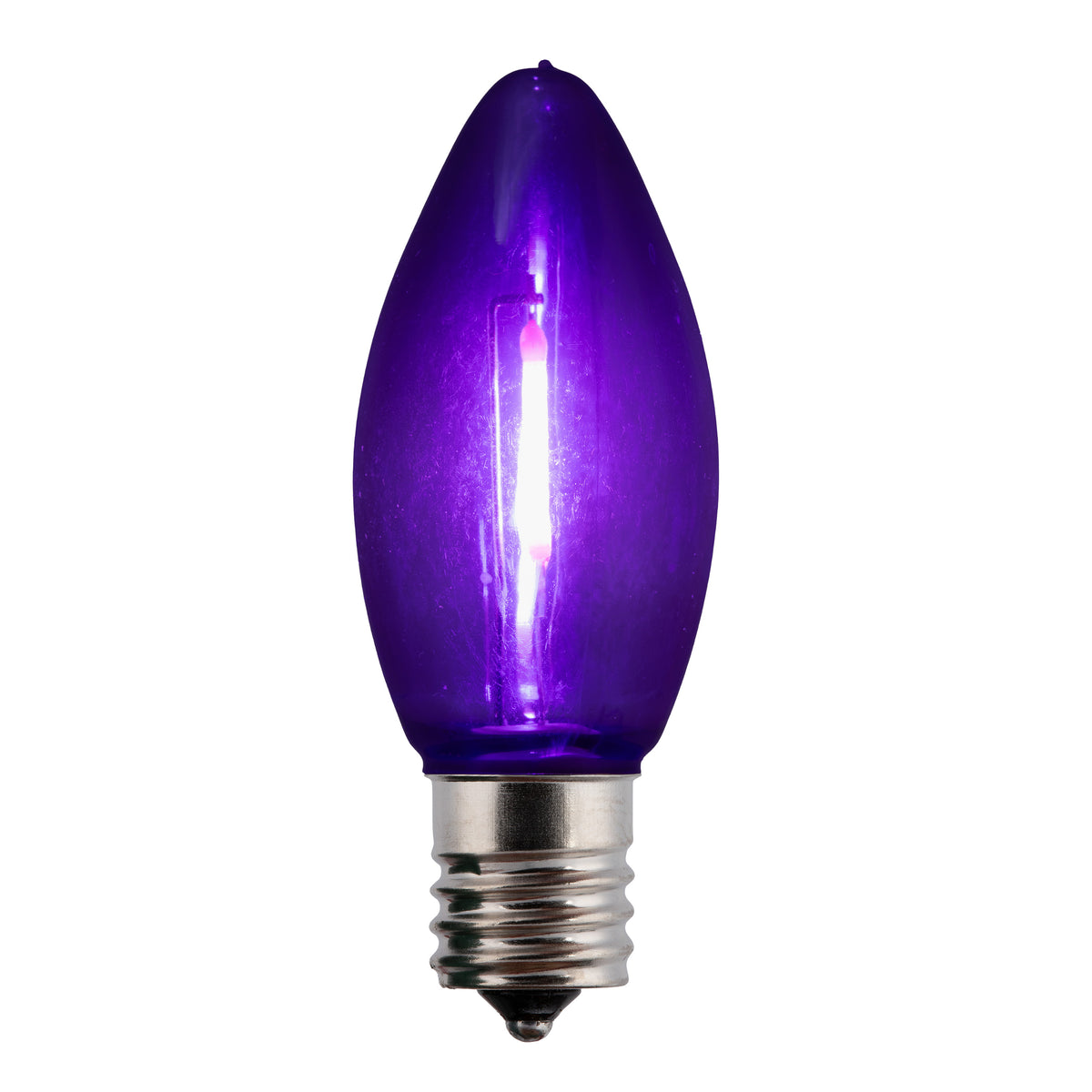 C9 LED Filament Smooth Transparent Bulbs (Retail Box)
