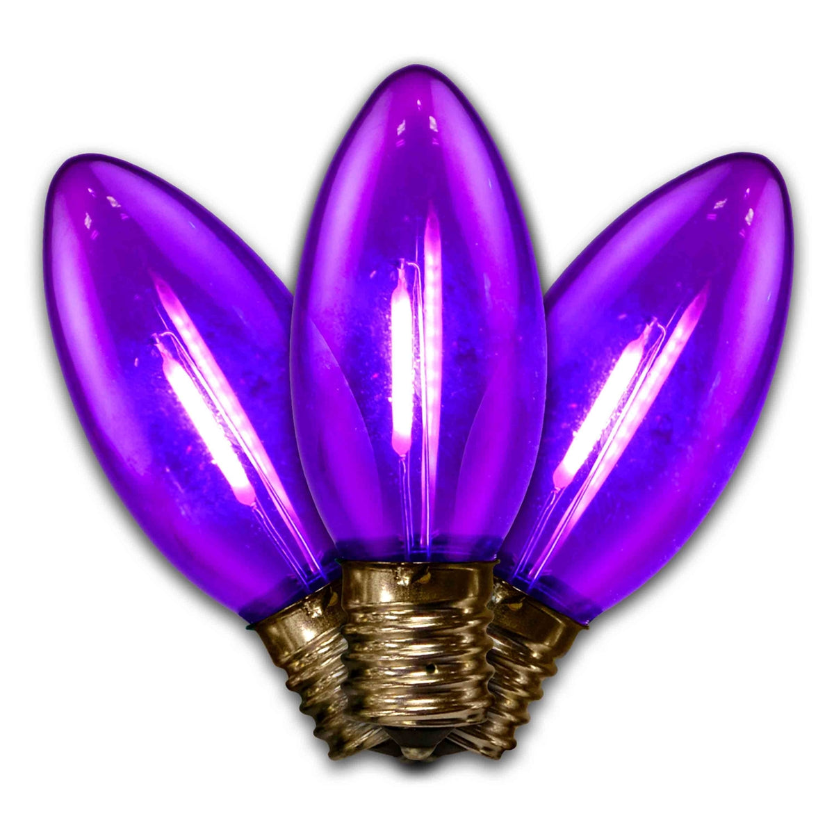 C9 LED Filament Smooth Transparent Bulbs (Retail Box)