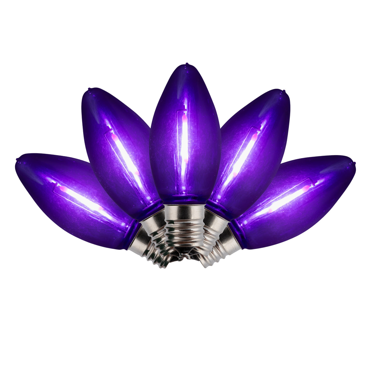 C9 LED Filament Smooth Transparent Bulbs (Retail Box)