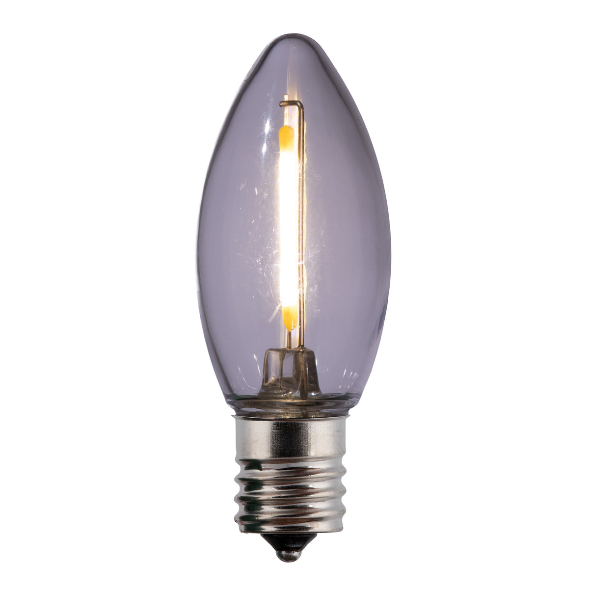 C9 LED Filament Smooth Transparent Bulbs (Retail Box)