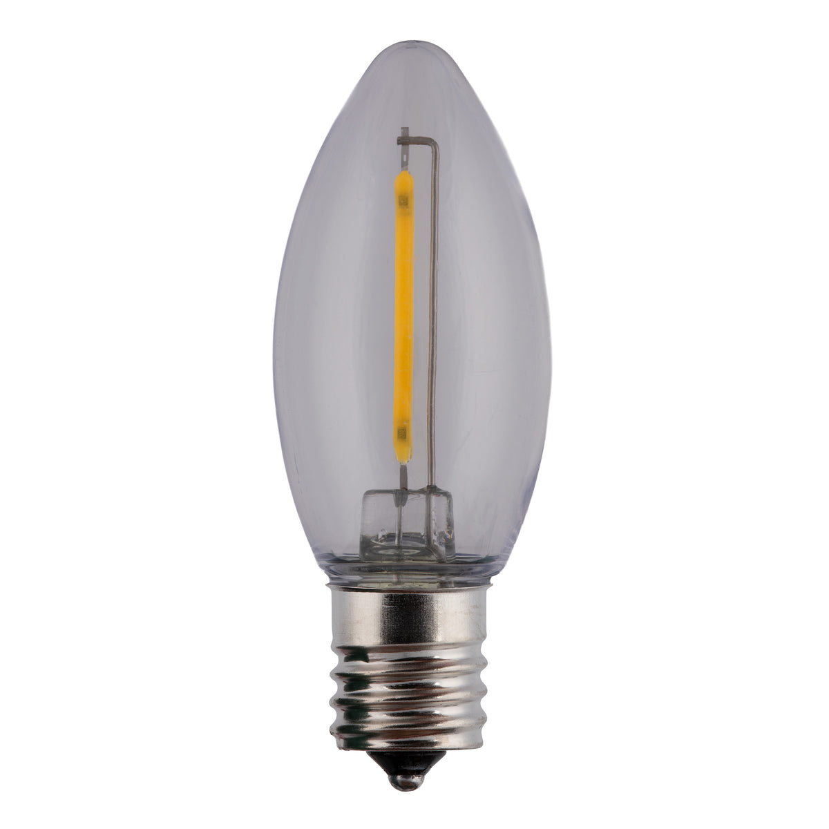C9 LED Filament Smooth Transparent Bulbs (Retail Box)