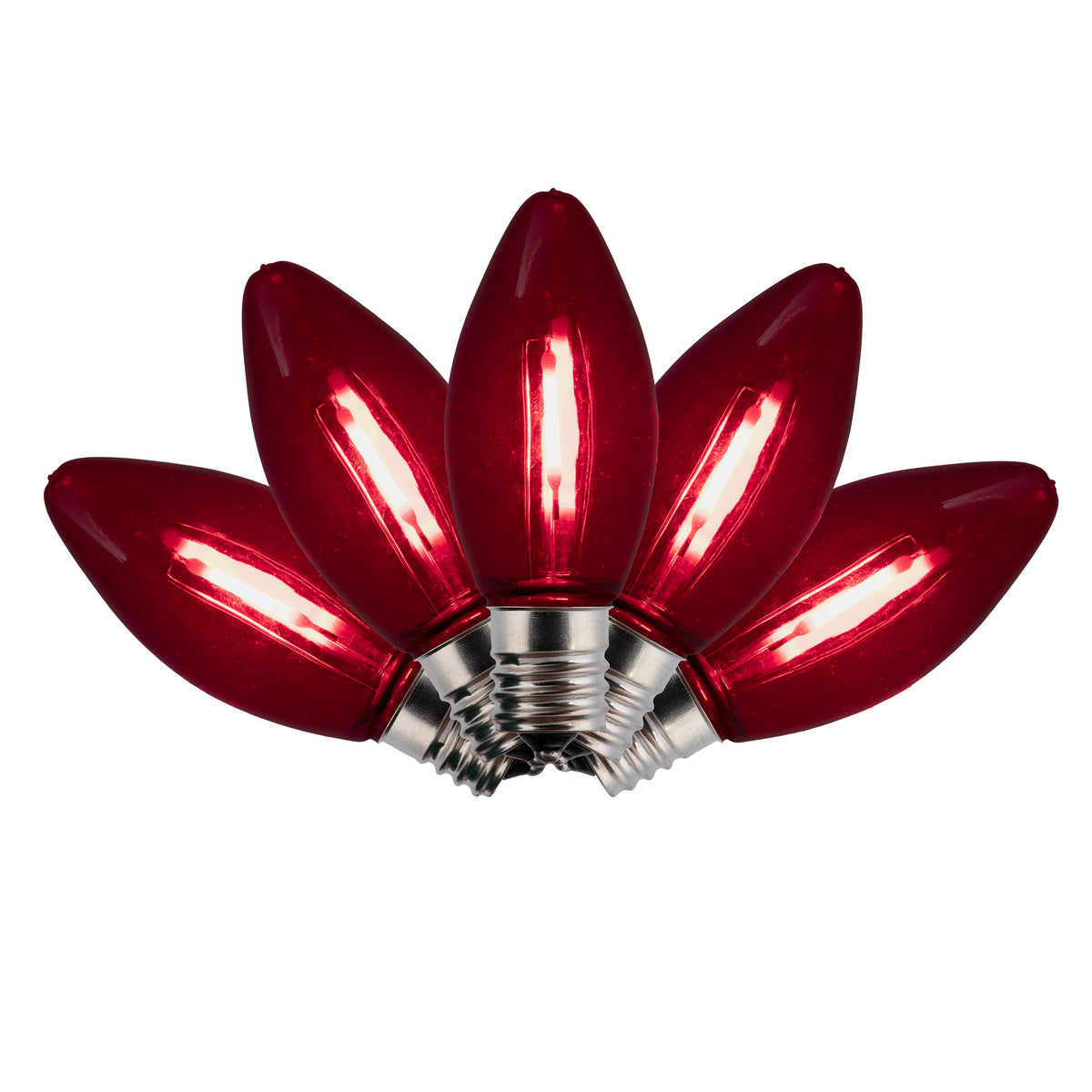 C9 LED Filament Smooth Transparent Bulbs (Retail Box)