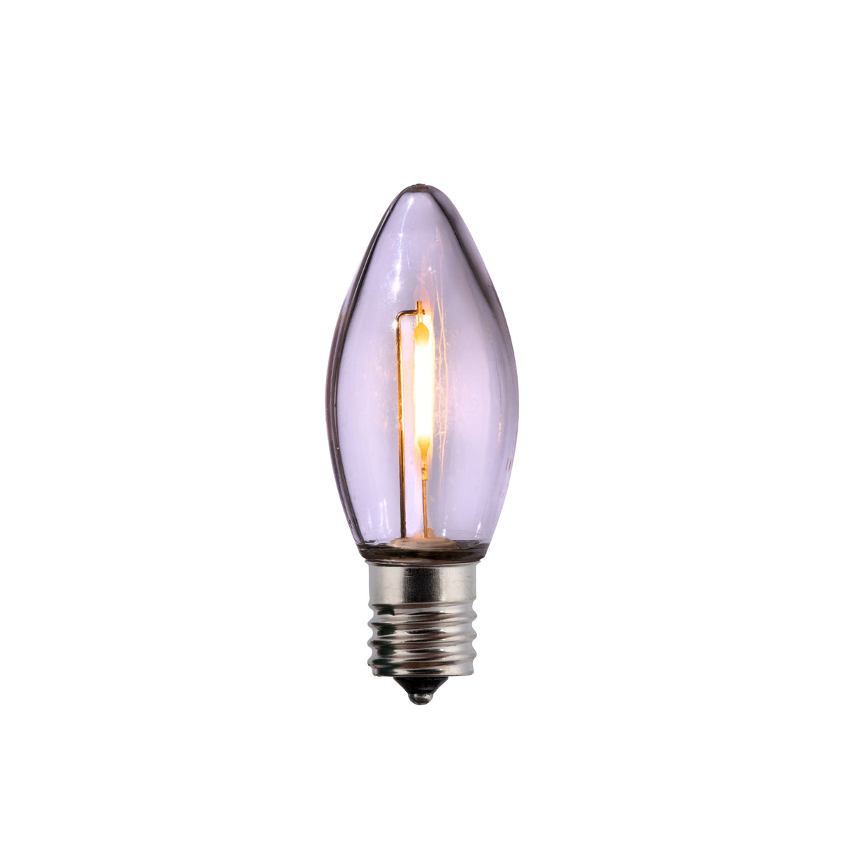 C9 LED Filament Smooth Transparent Bulbs (Retail Box)