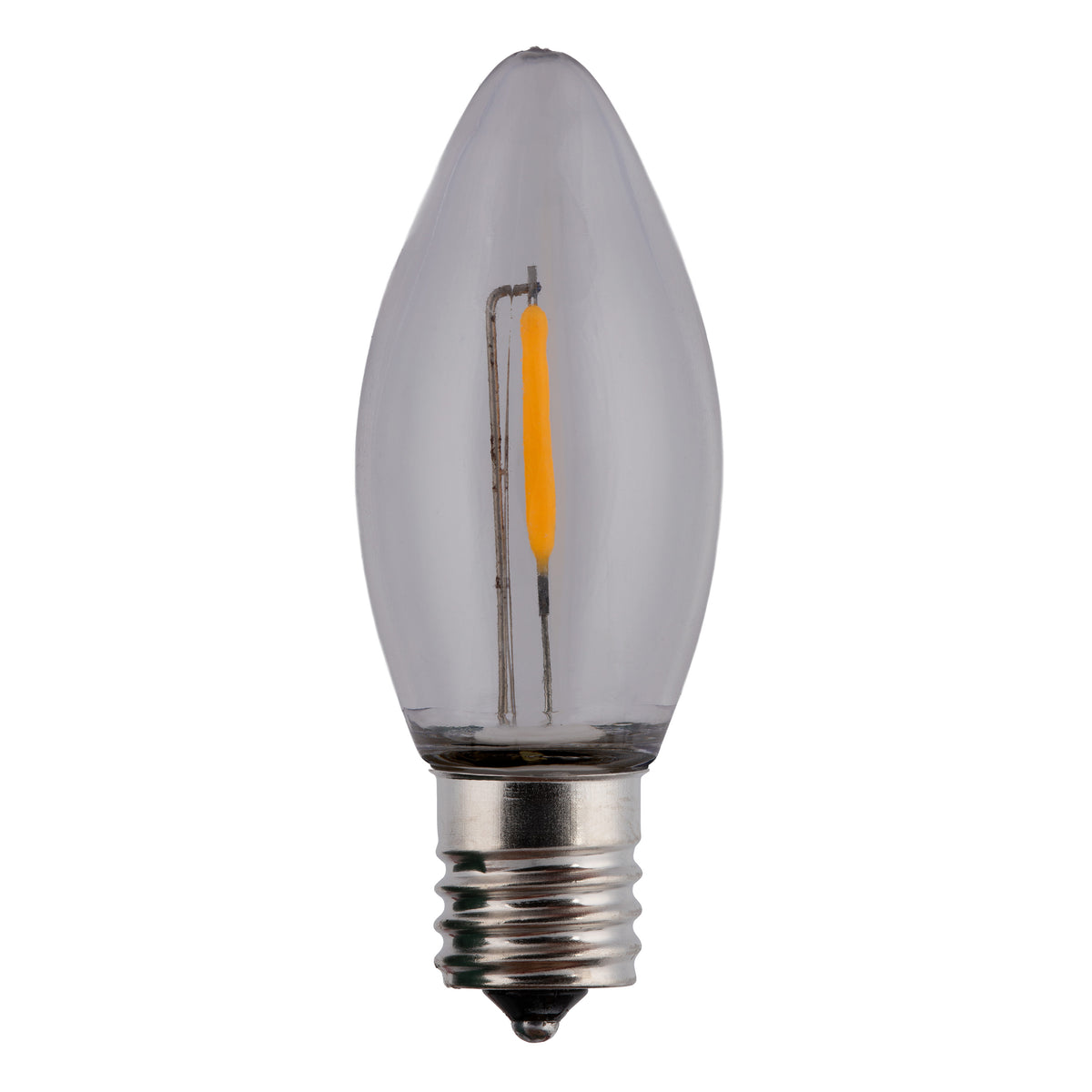 C9 LED Filament Smooth Transparent Bulbs (Retail Box)