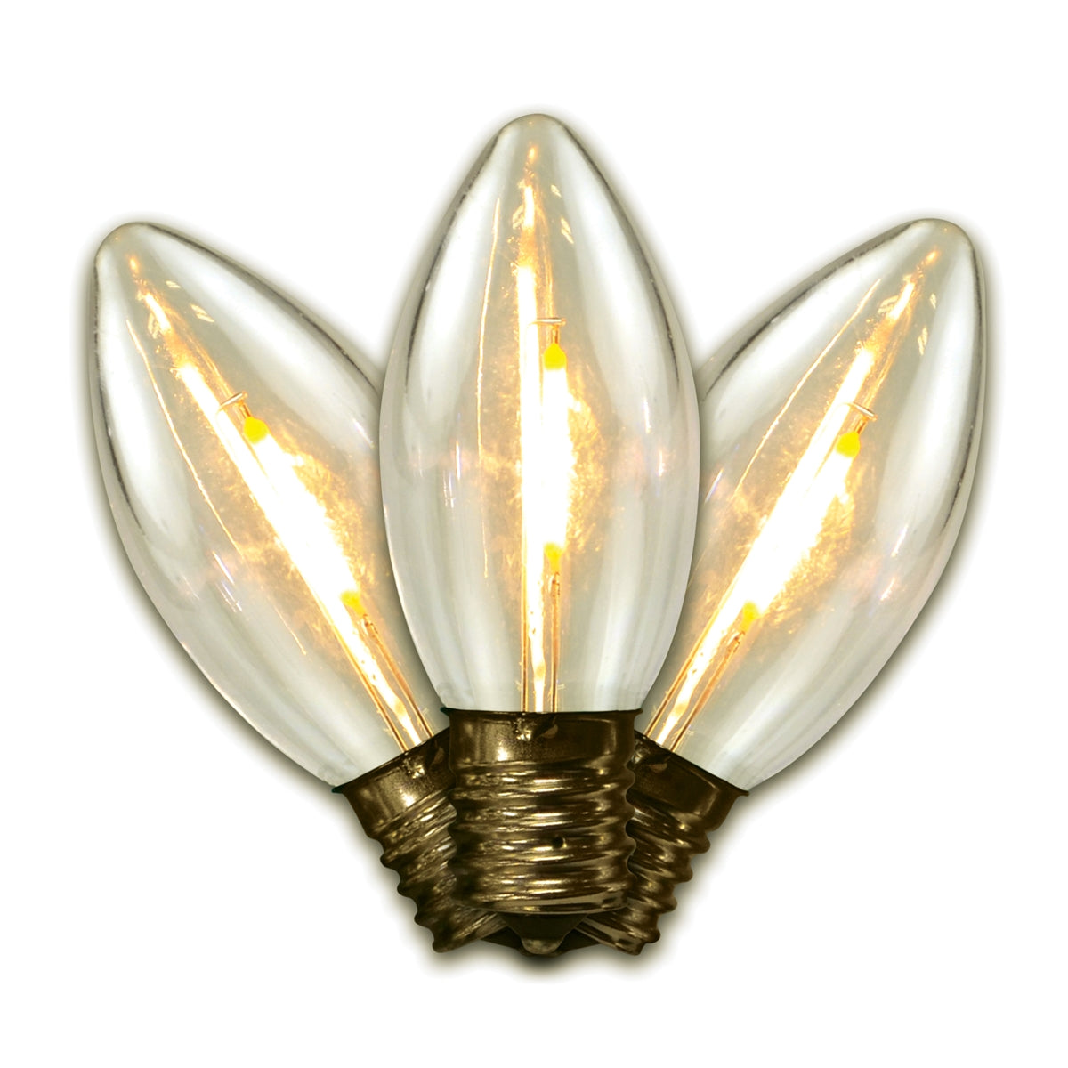 C9 LED Filament Smooth Transparent Bulbs (Retail Box)