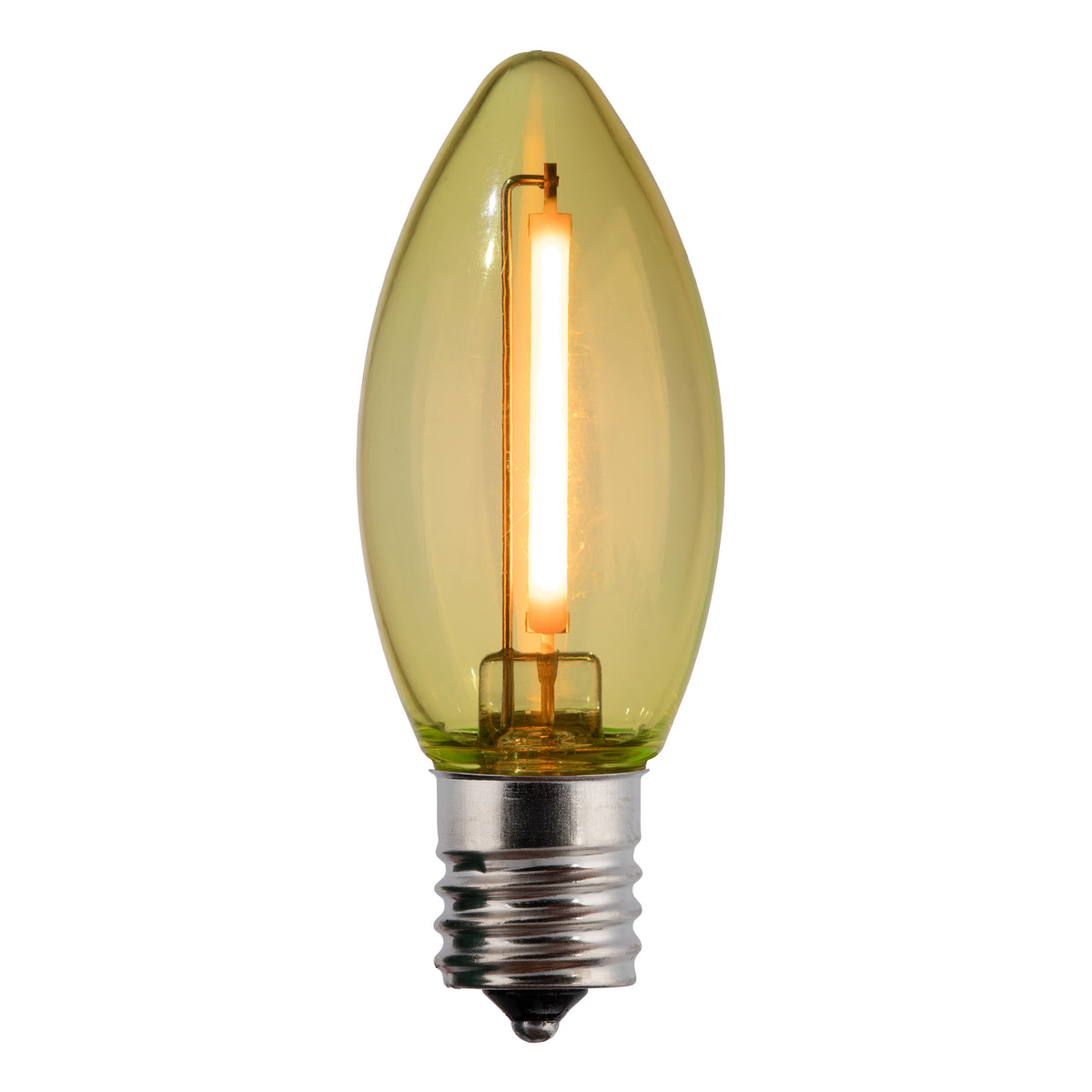 C9 LED Filament Smooth Transparent Bulbs (Retail Box)