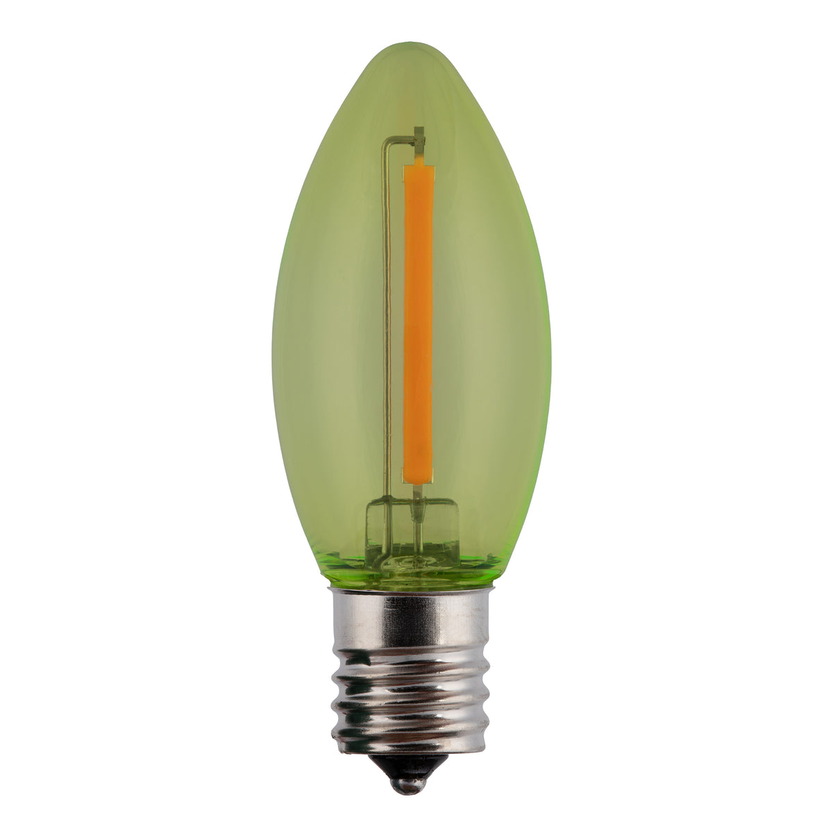C9 LED Filament Smooth Transparent Bulbs (Retail Box)