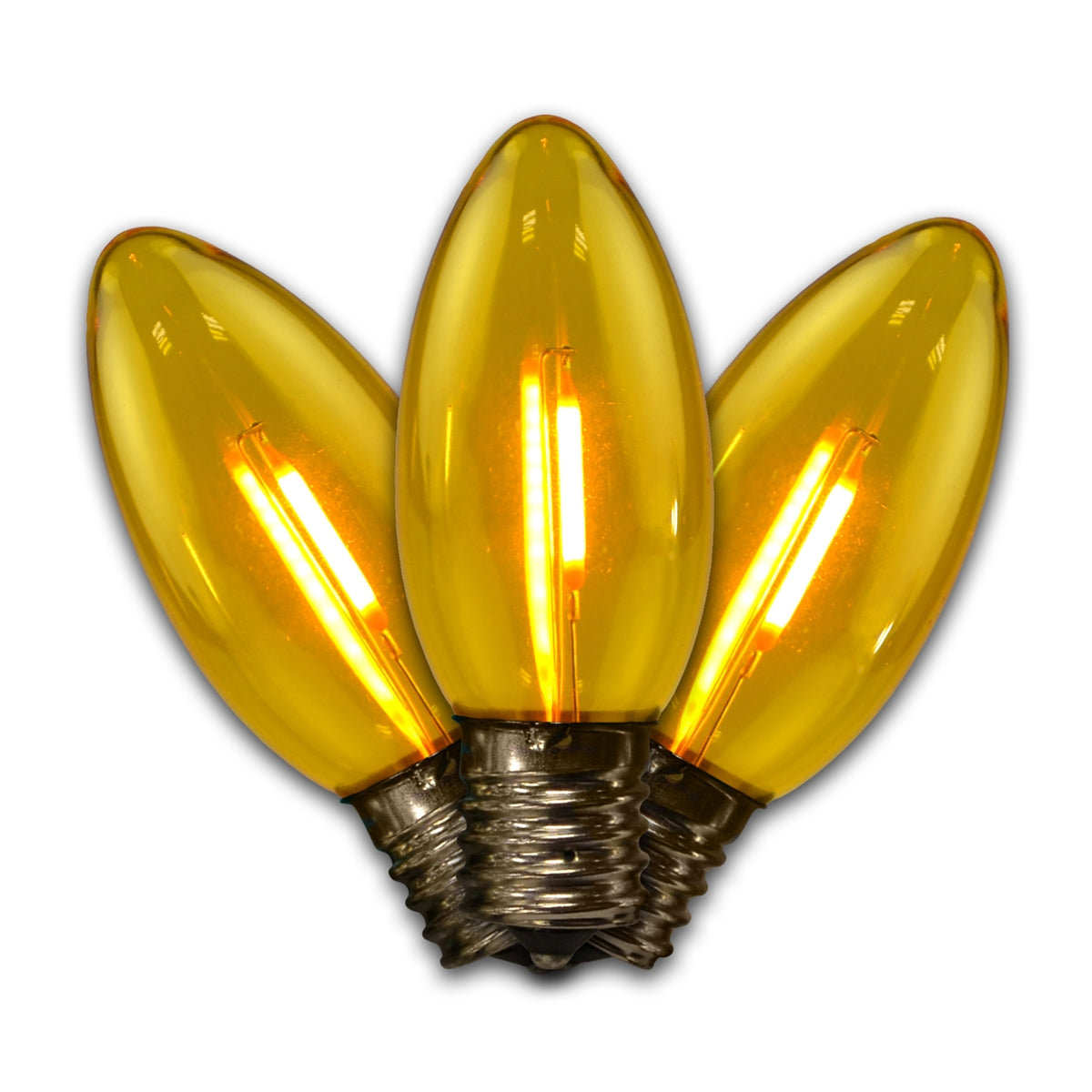 C9 LED Filament Smooth Transparent Bulbs (Retail Box)