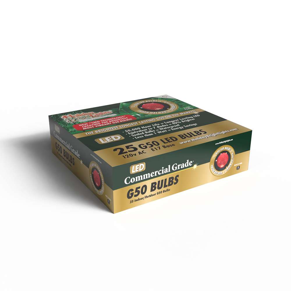G50 LED Faceted Bulbs (Retail Box)