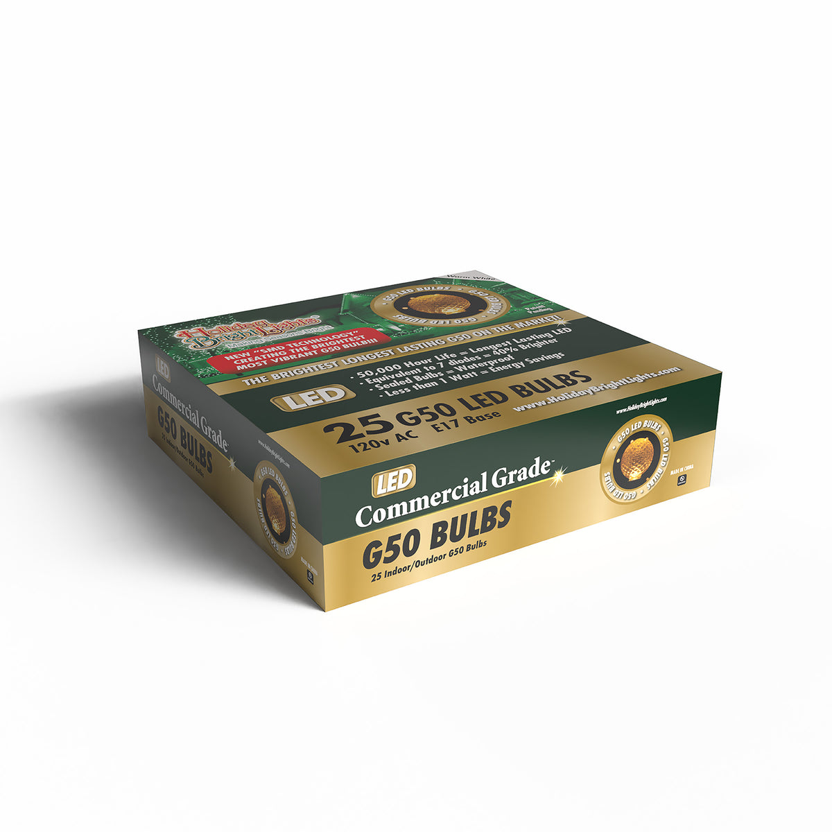 G50 LED Faceted Bulbs (Retail Box)