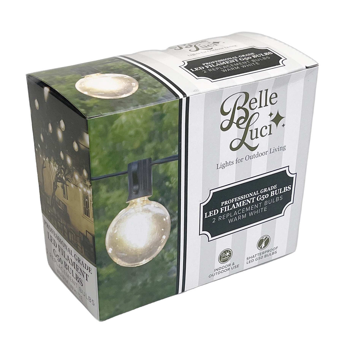 G50 LED Smooth Transparent Replacement Bulbs (Retail Box)
