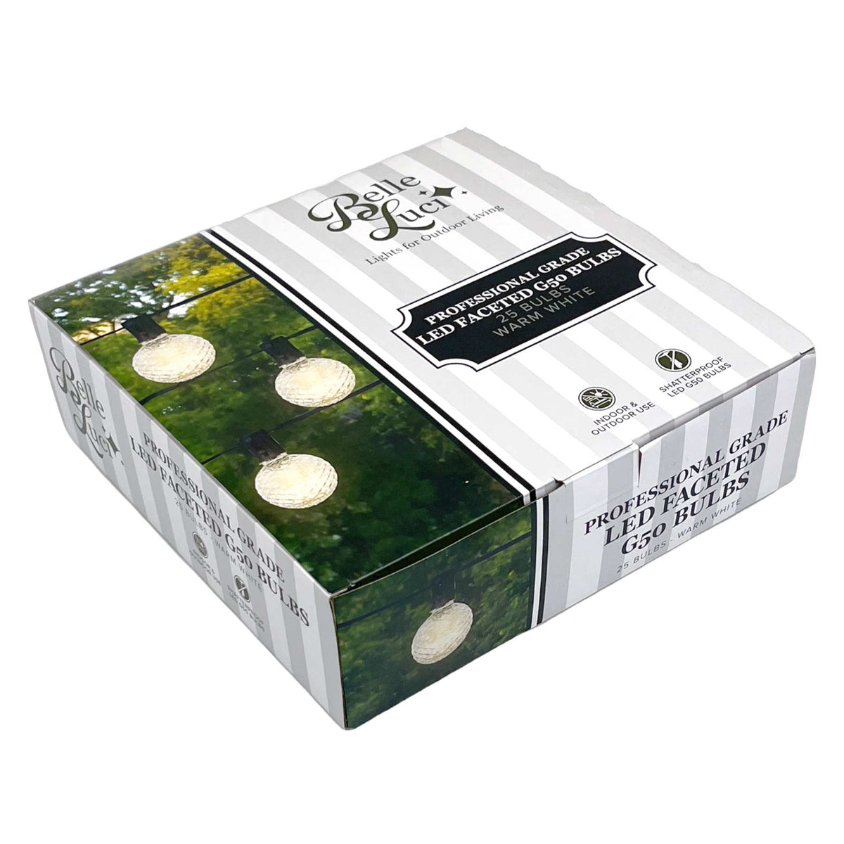 G50 LED Faceted Bulbs - 25 Retail Box)