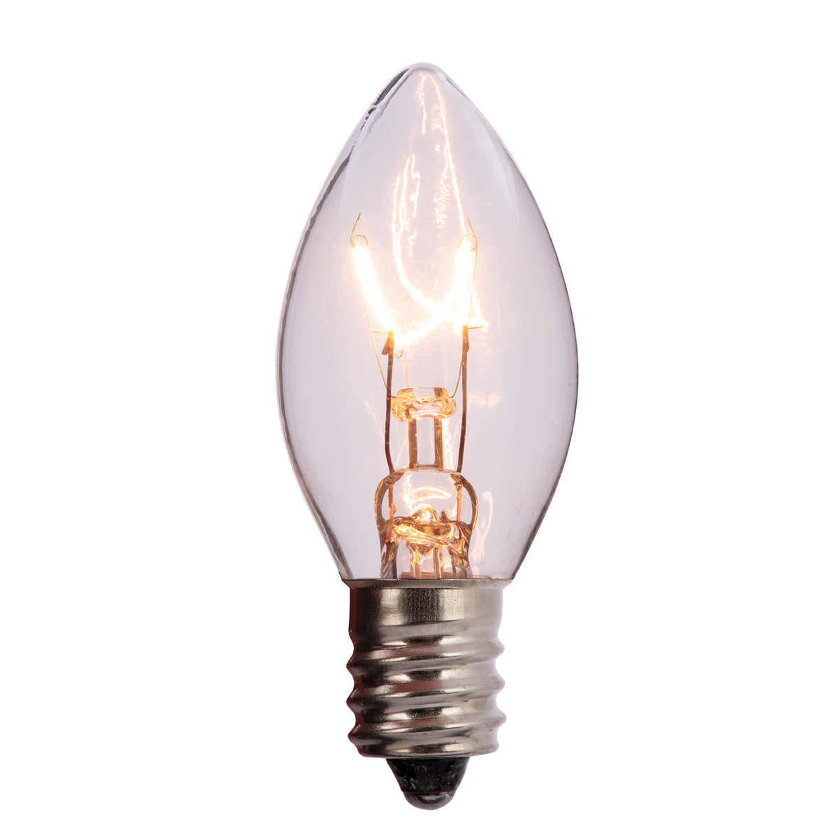 C7 Incandescent Smooth Transparent Bulbs (Retail Box)