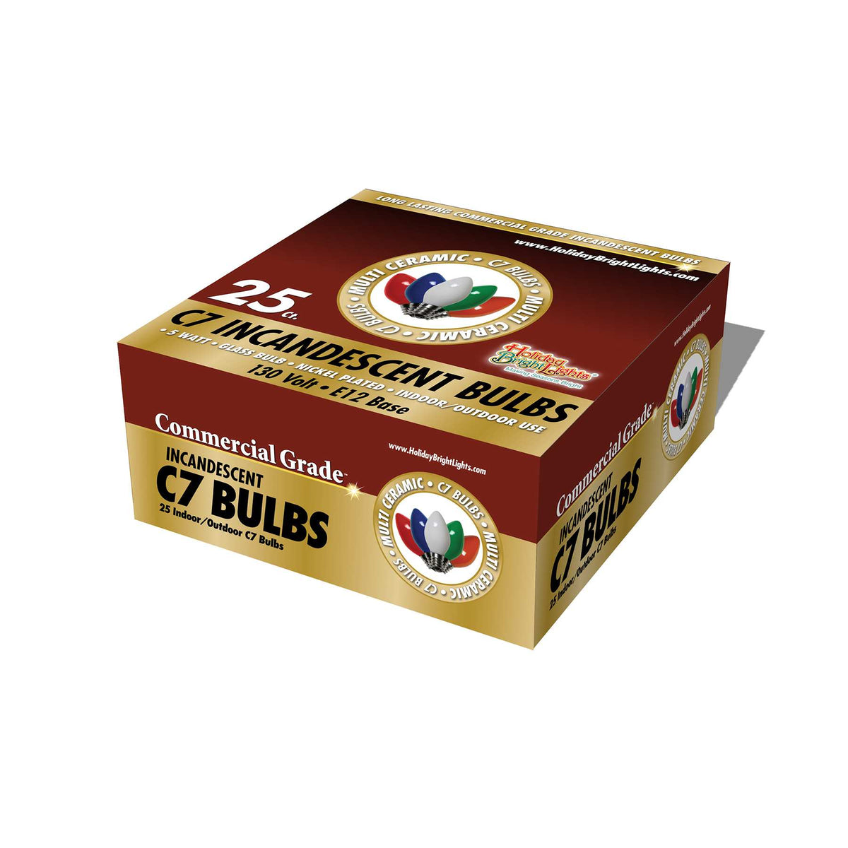 C7 Incandescent Smooth Opaque Bulbs (Retail Box)