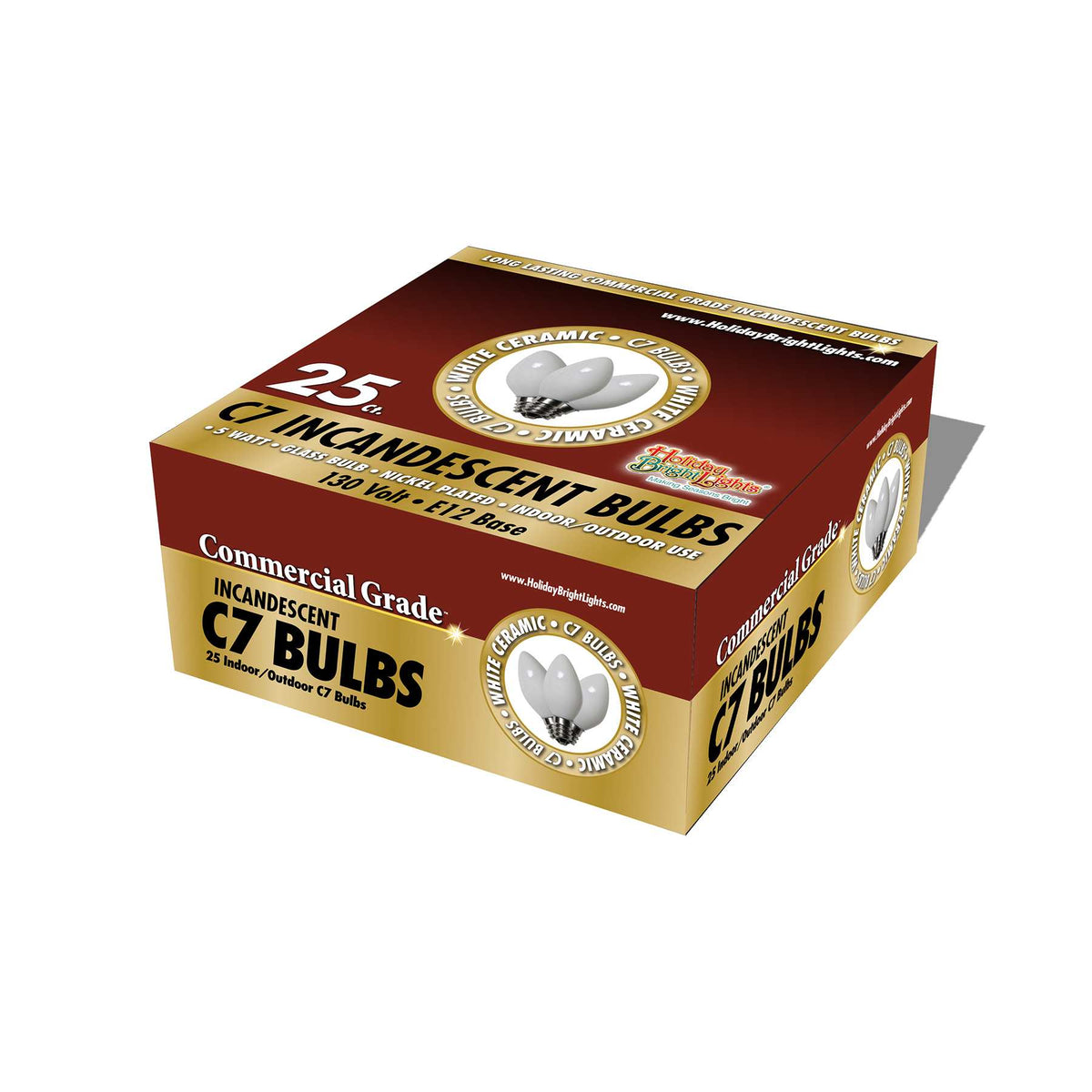 C7 Incandescent Smooth Opaque Bulbs (Retail Box)
