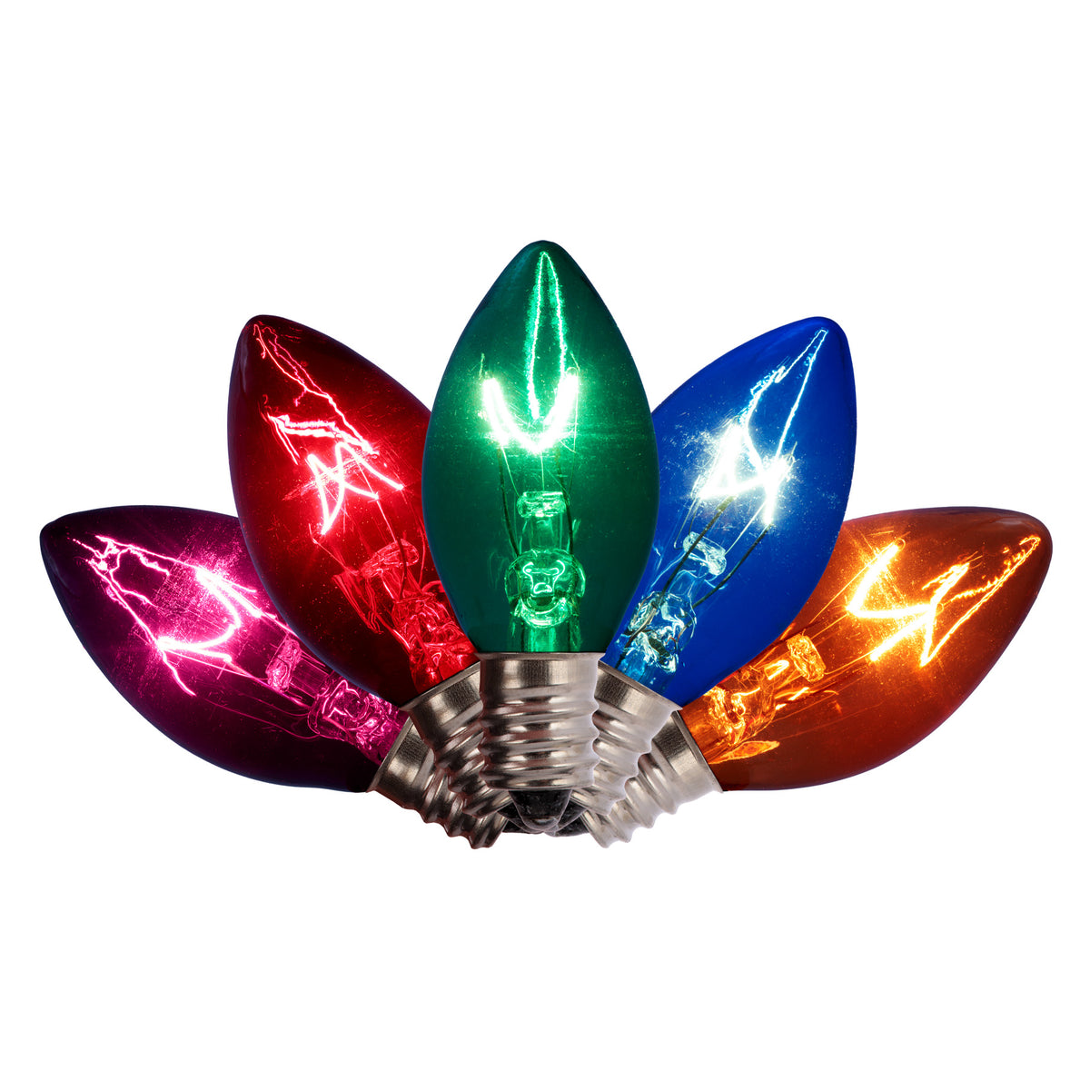C7 Incandescent Smooth Transparent Bulbs (Retail Box)