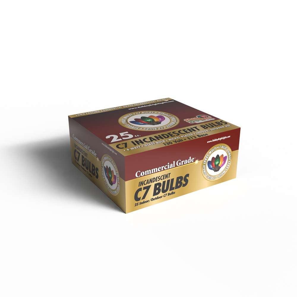 C7 Incandescent Smooth Transparent Bulbs (Retail Box)